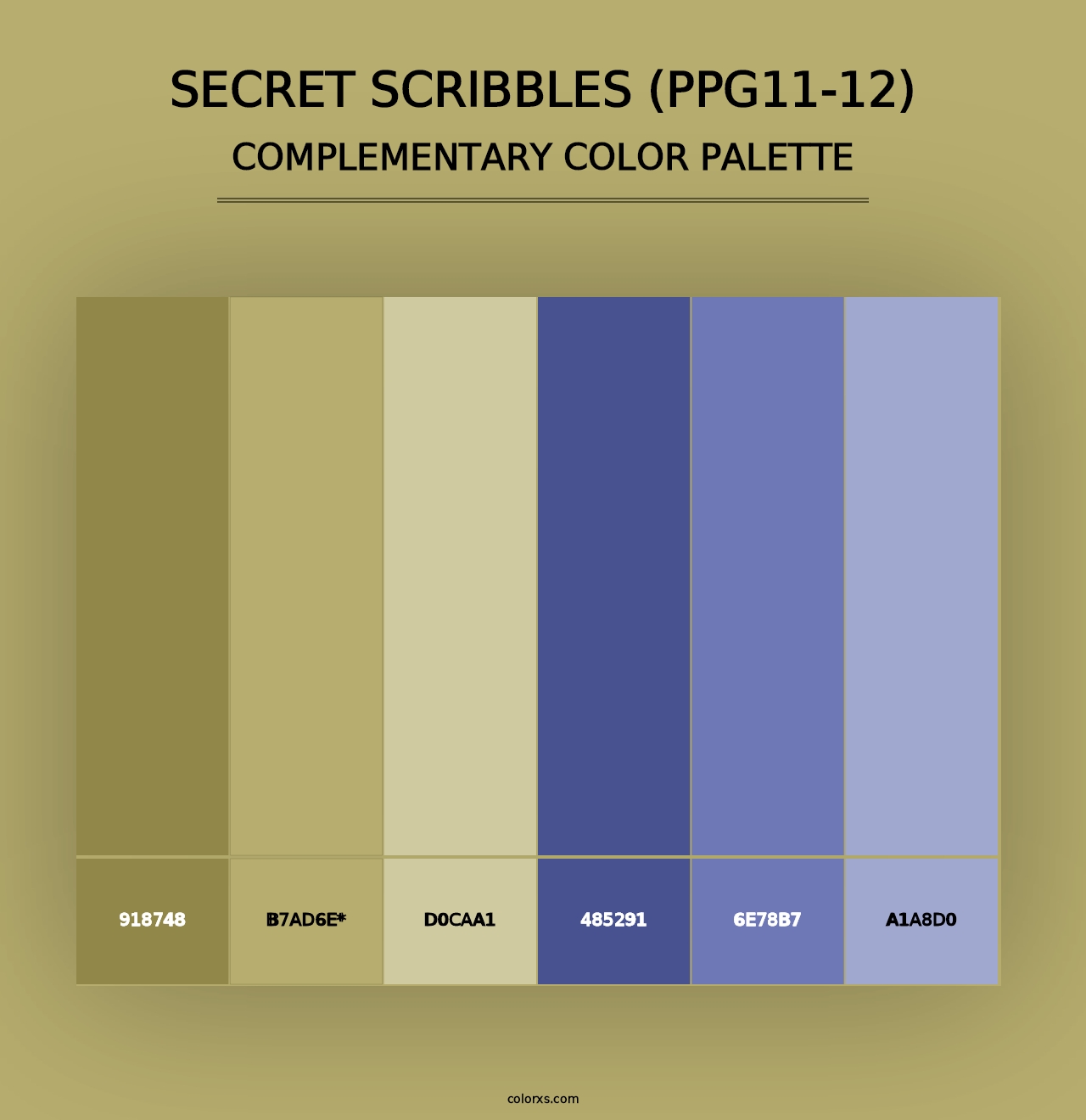 Secret Scribbles (PPG11-12) - Complementary Color Palette