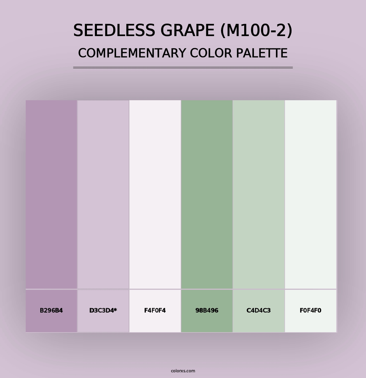 Seedless Grape (M100-2) - Complementary Color Palette