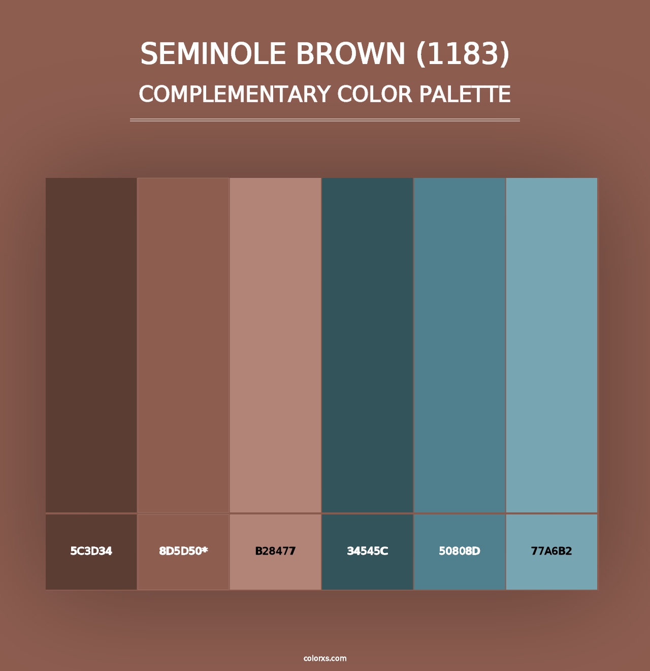 Seminole Brown (1183) - Complementary Color Palette