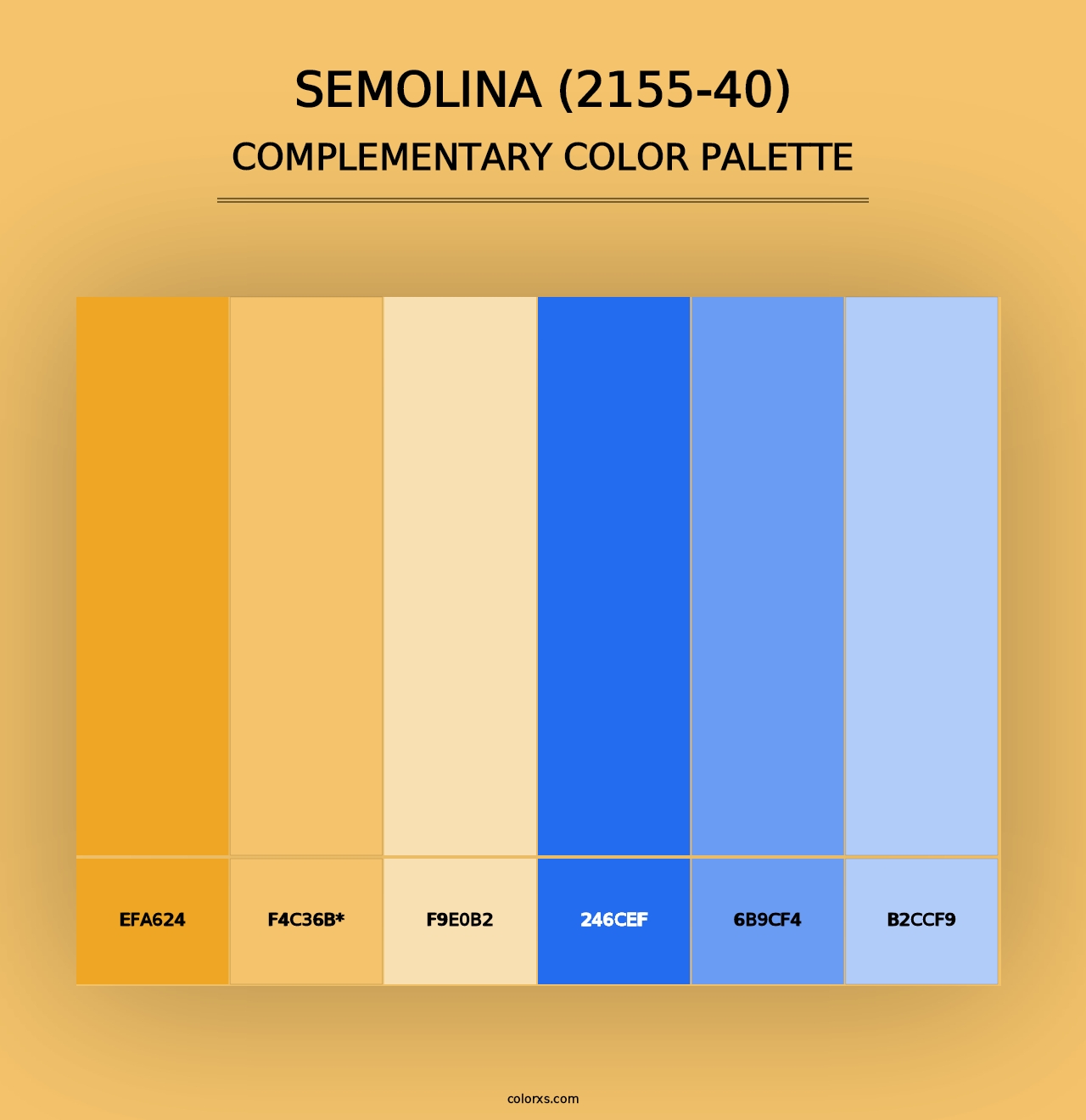 Semolina (2155-40) - Complementary Color Palette