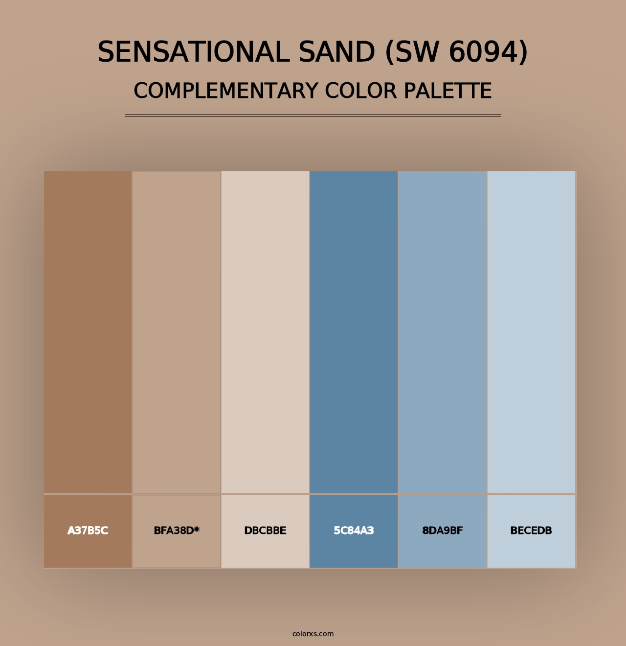 Sensational Sand (SW 6094) - Complementary Color Palette