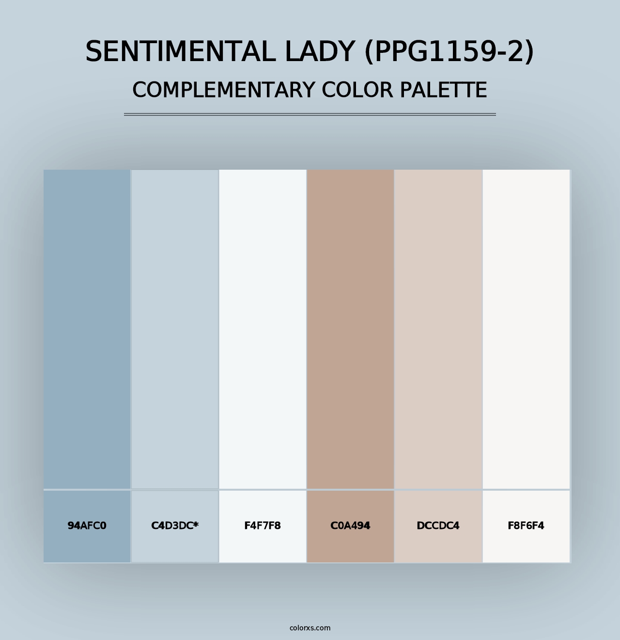 Sentimental Lady (PPG1159-2) - Complementary Color Palette