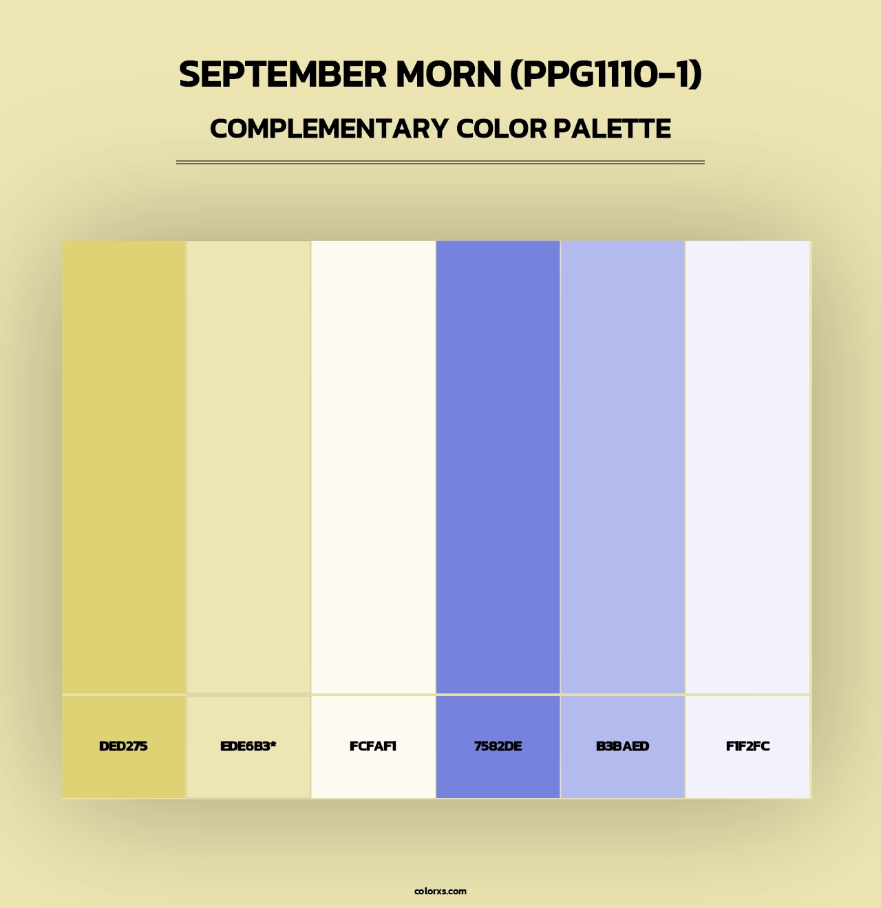 September Morn (PPG1110-1) - Complementary Color Palette