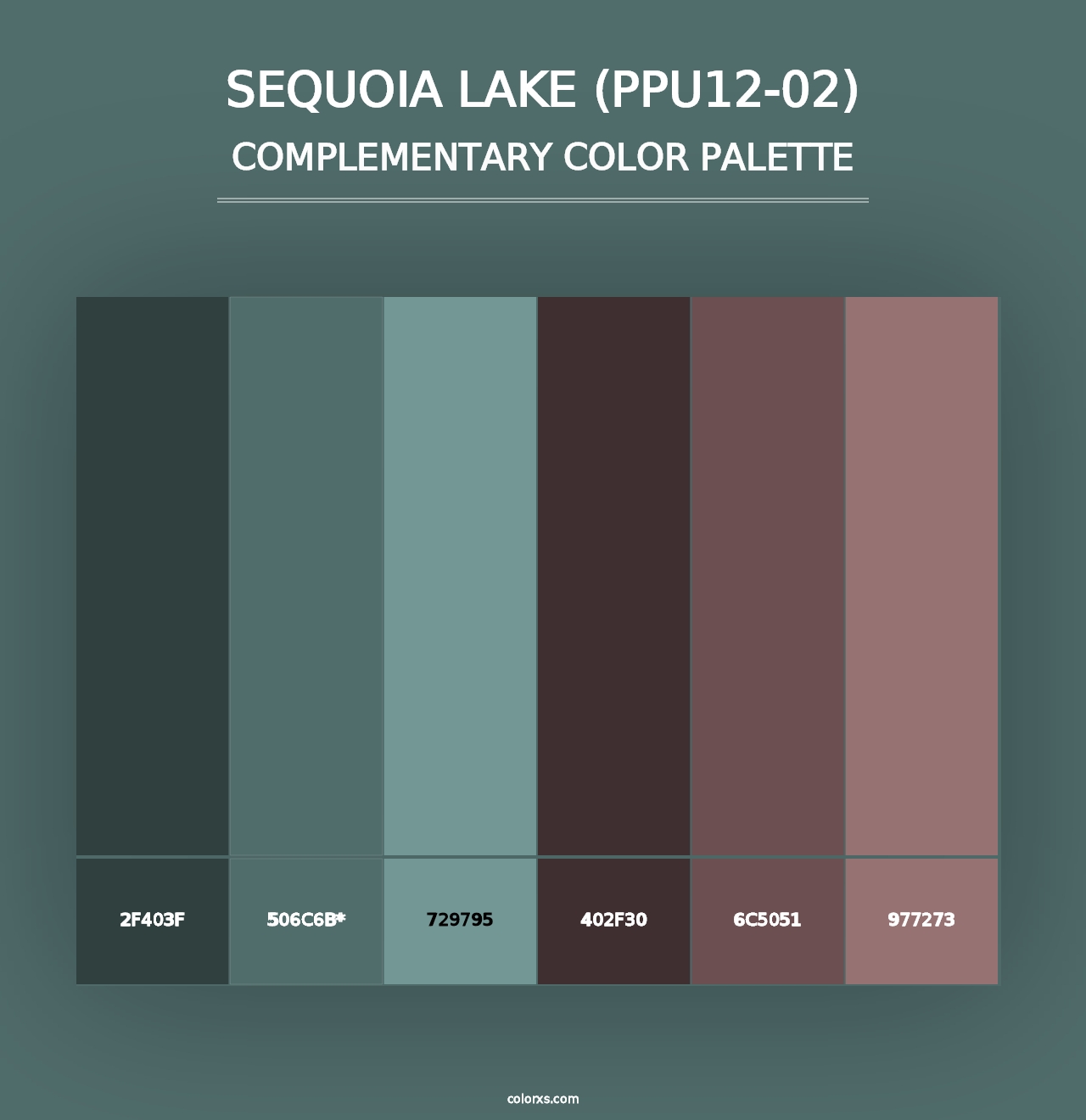 Sequoia Lake (PPU12-02) - Complementary Color Palette