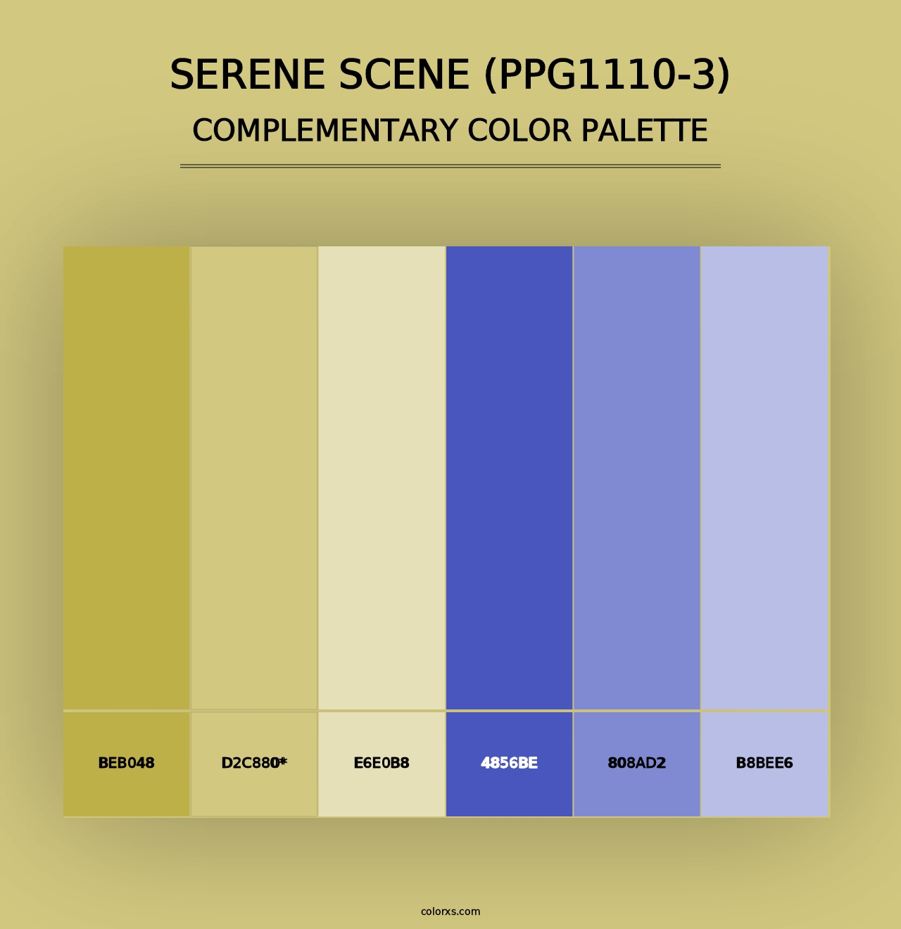 Serene Scene (PPG1110-3) - Complementary Color Palette