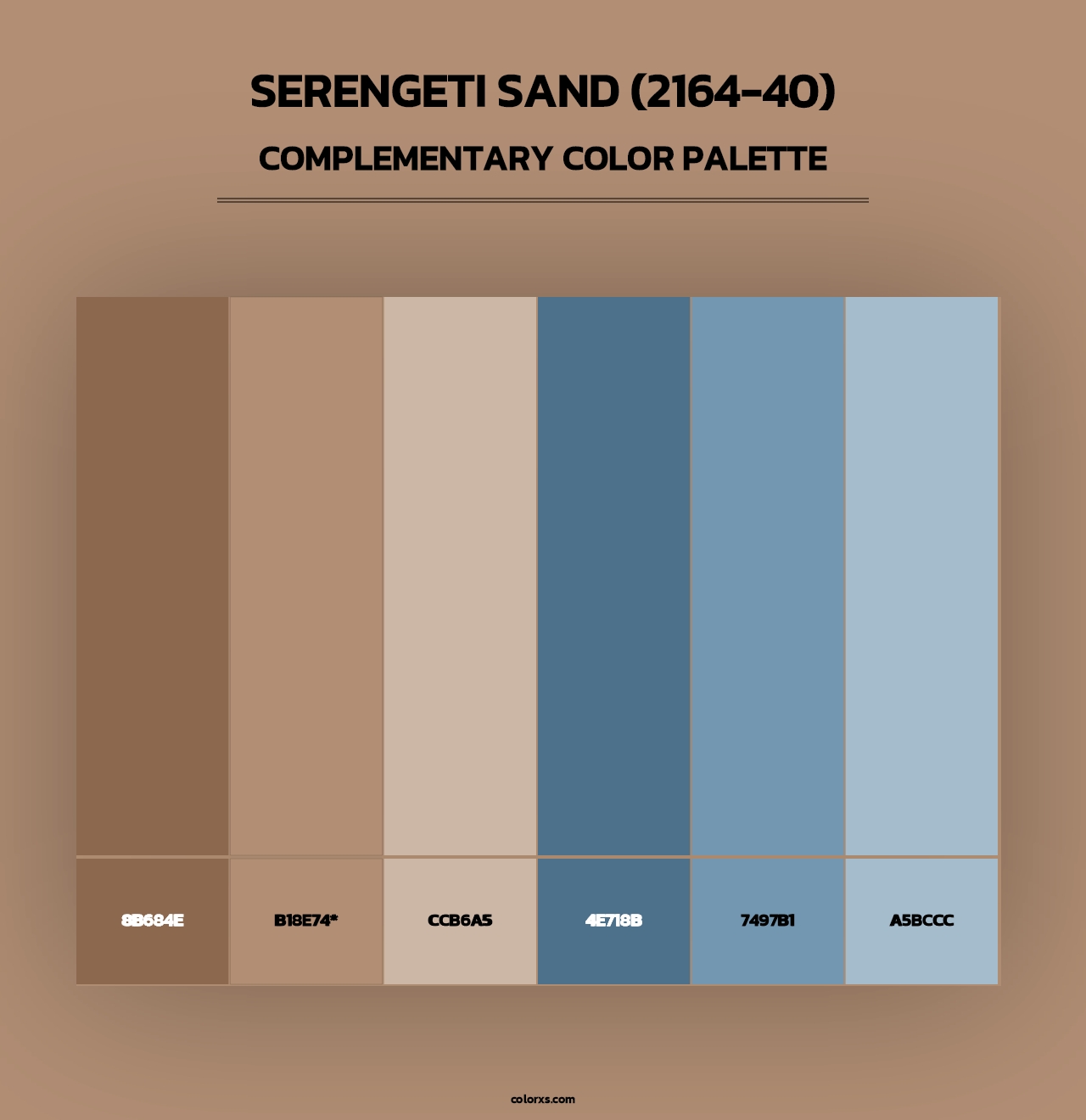 Serengeti Sand (2164-40) - Complementary Color Palette