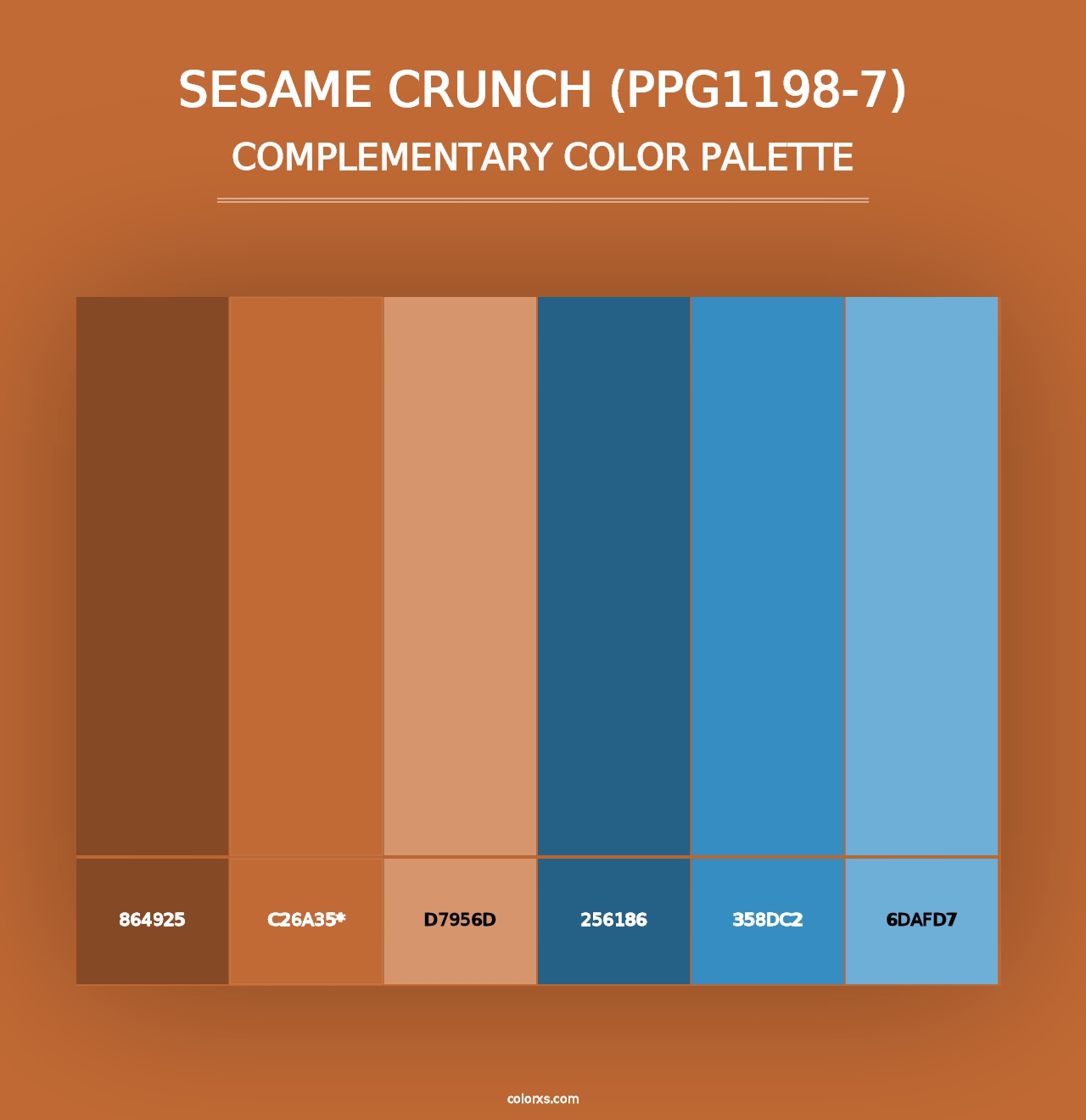 Sesame Crunch (PPG1198-7) - Complementary Color Palette