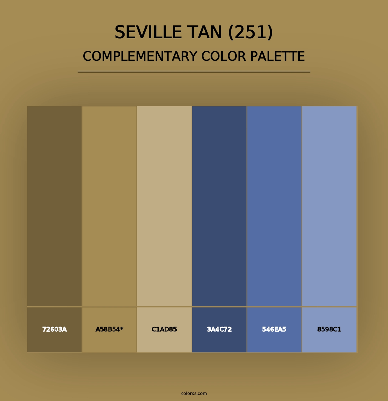 Seville Tan (251) - Complementary Color Palette