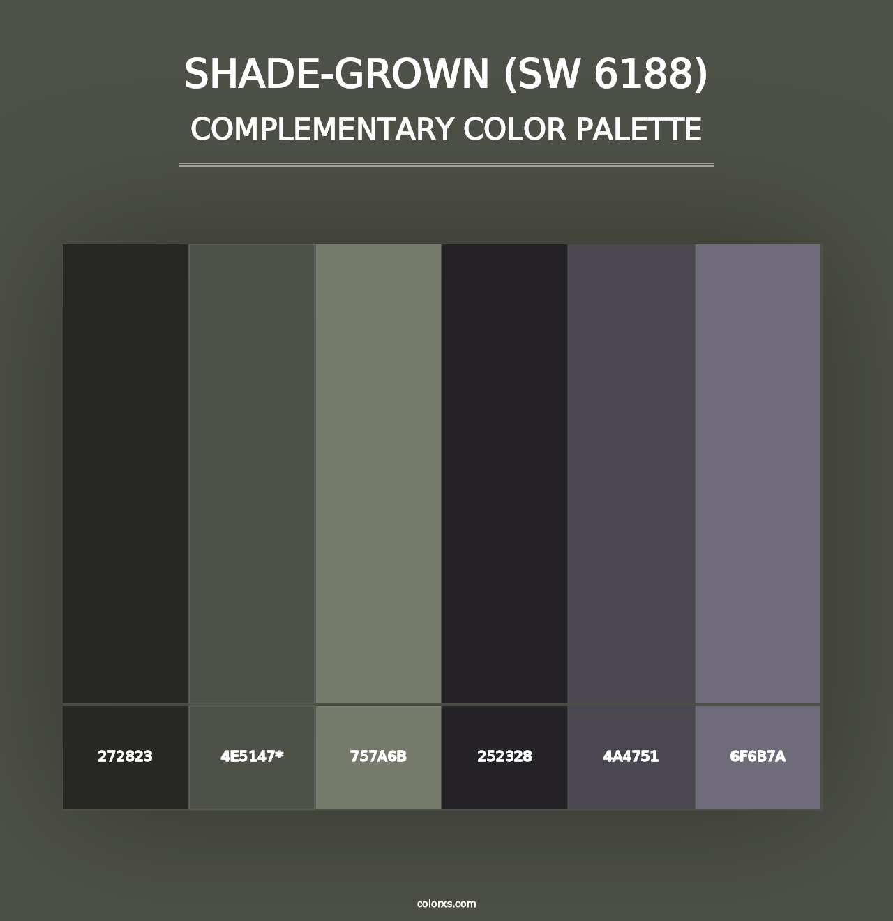 Shade-Grown (SW 6188) - Complementary Color Palette