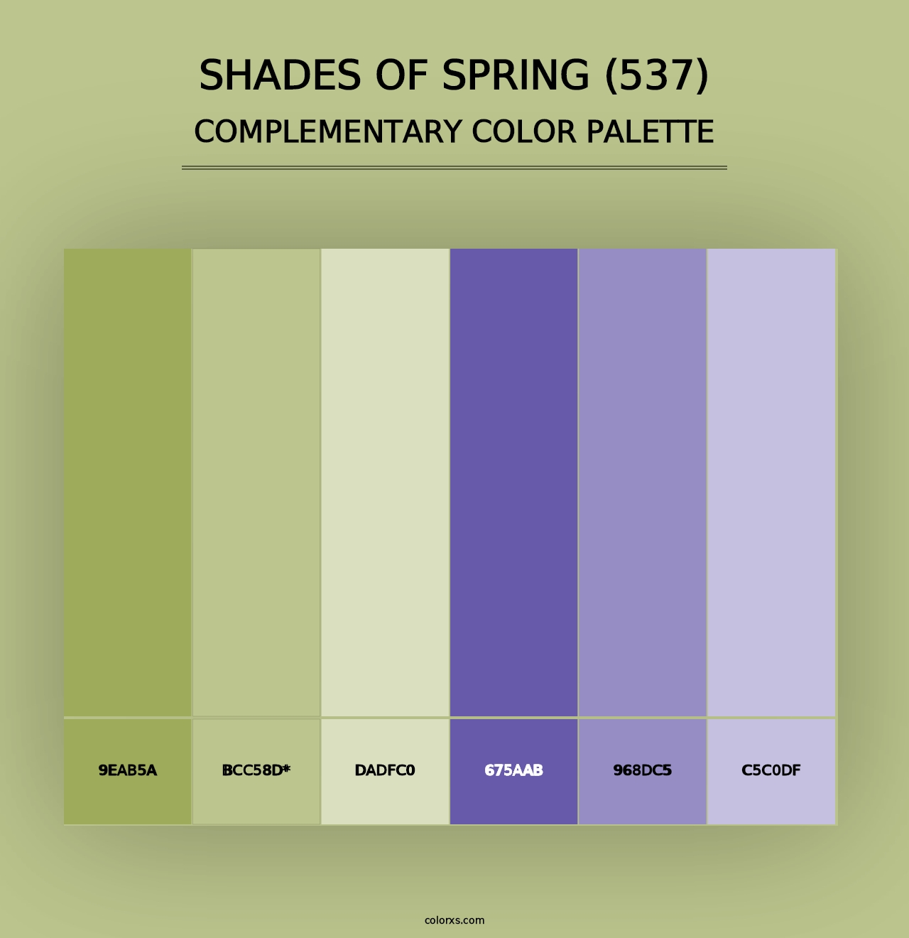 Shades of Spring (537) - Complementary Color Palette