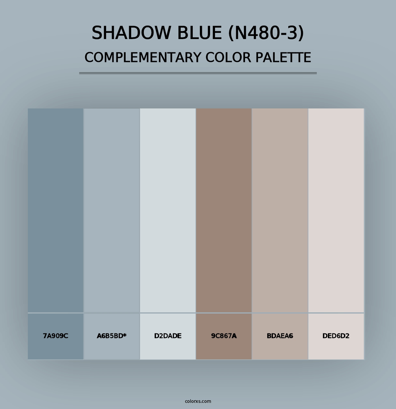 Shadow Blue (N480-3) - Complementary Color Palette