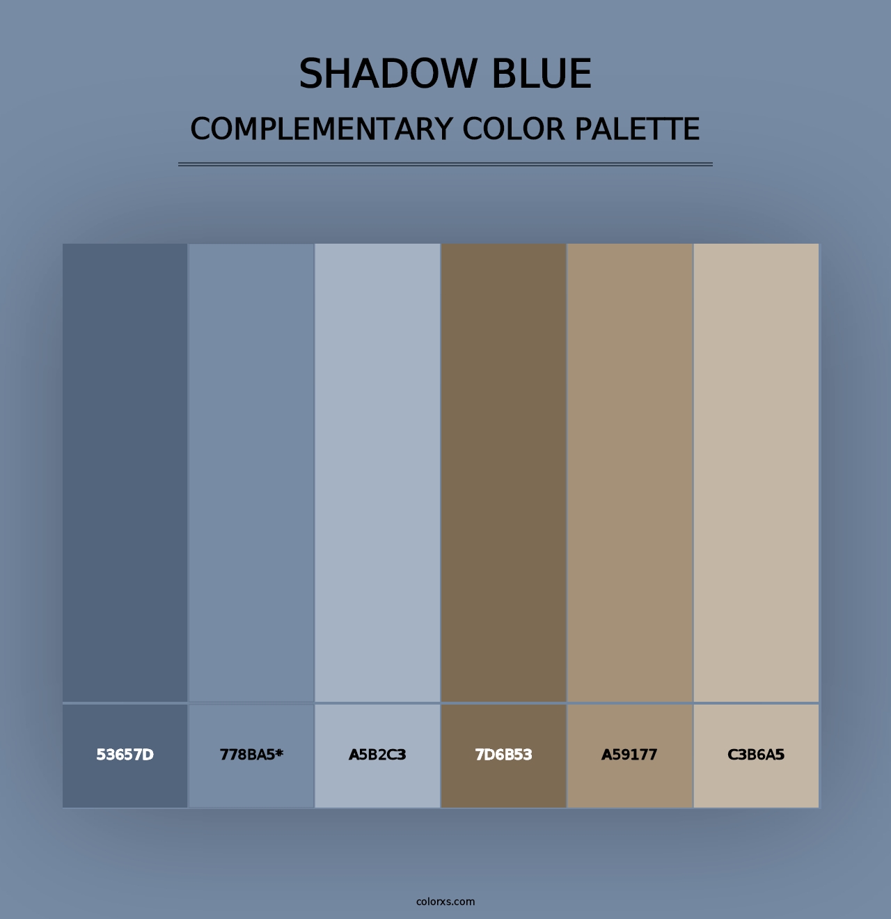 Shadow Blue - Complementary Color Palette