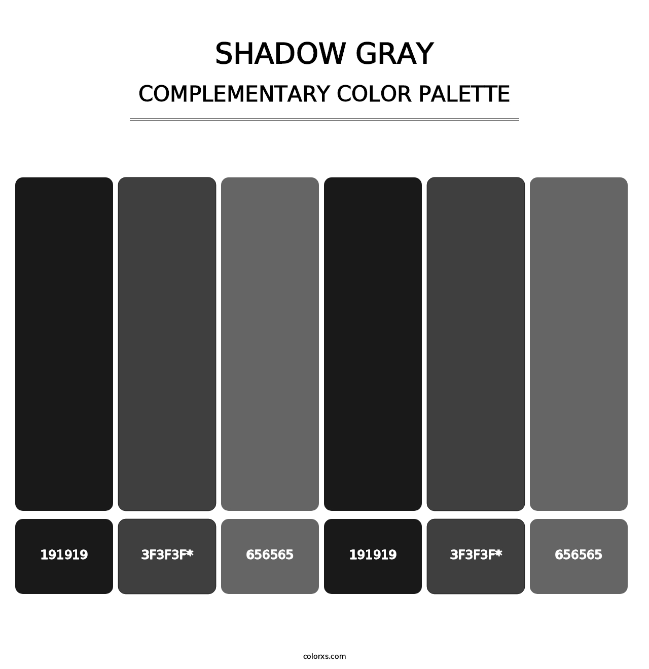 Shadow Gray - Complementary Color Palette