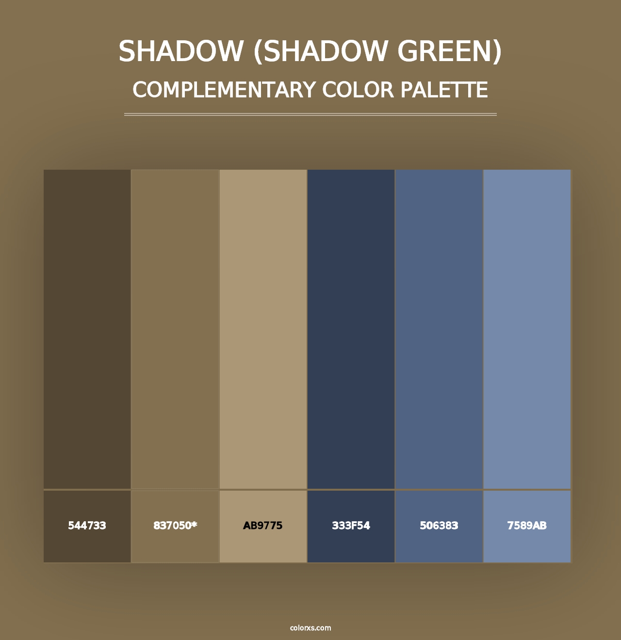 Shadow (Shadow Green) - Complementary Color Palette