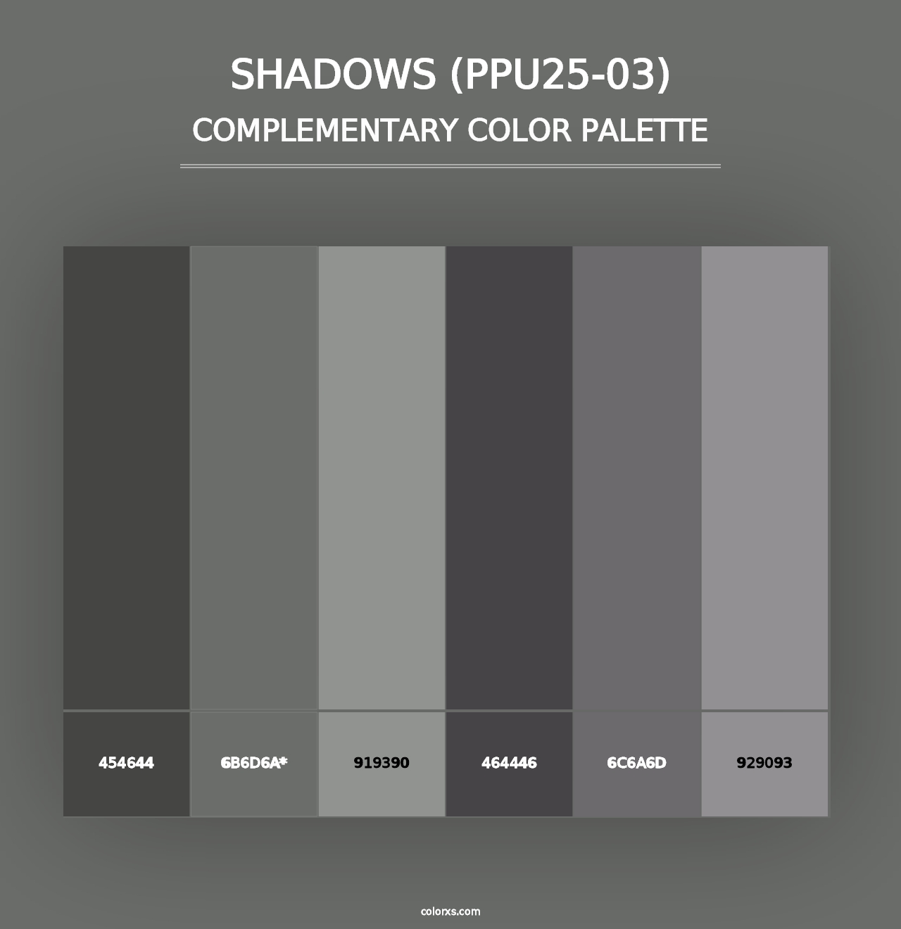 Shadows (PPU25-03) - Complementary Color Palette