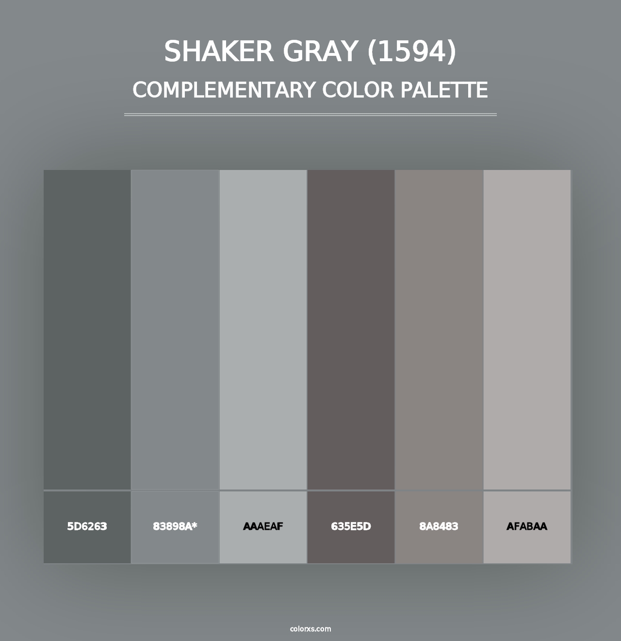 Shaker Gray (1594) - Complementary Color Palette