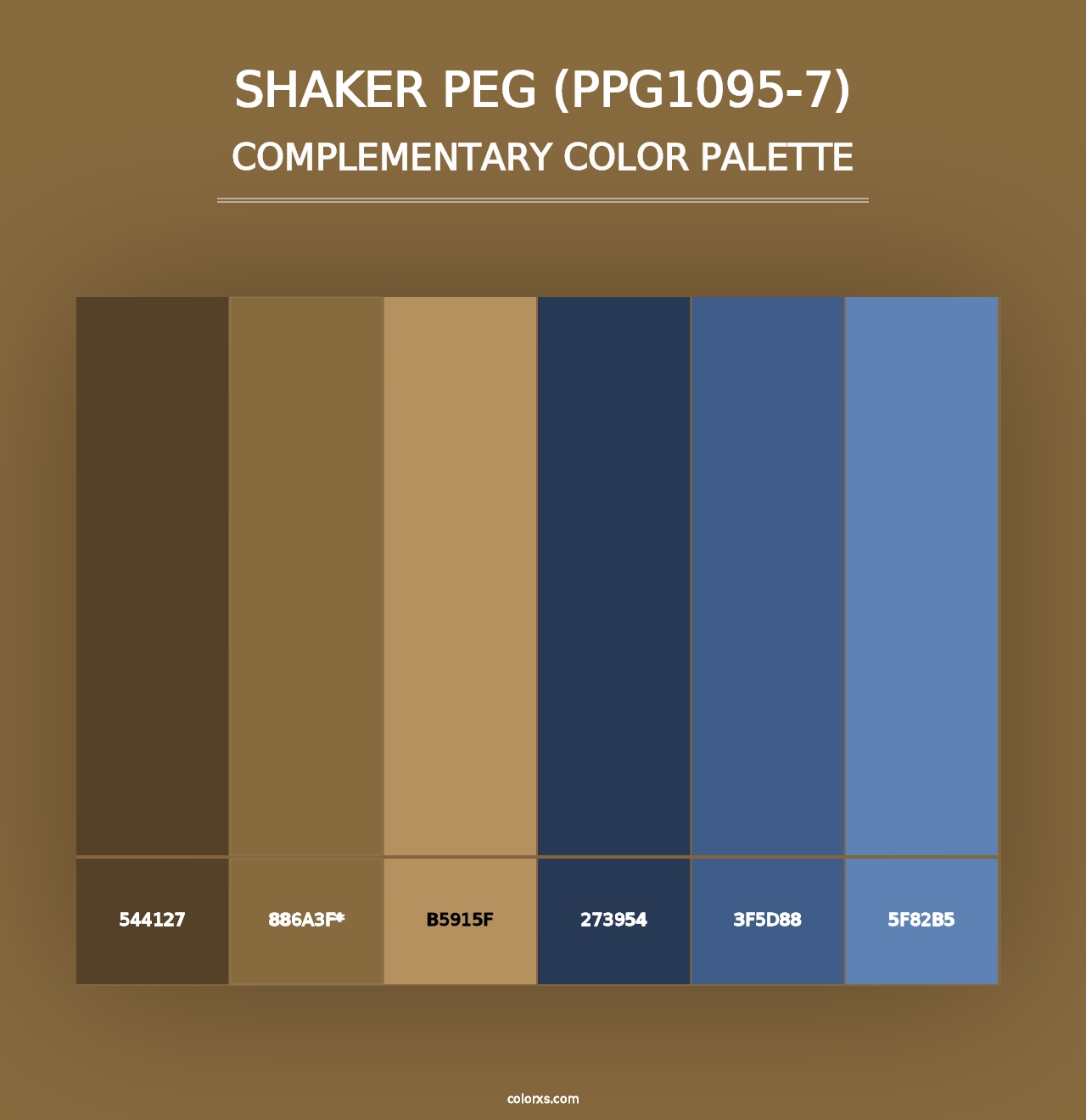 Shaker Peg (PPG1095-7) - Complementary Color Palette