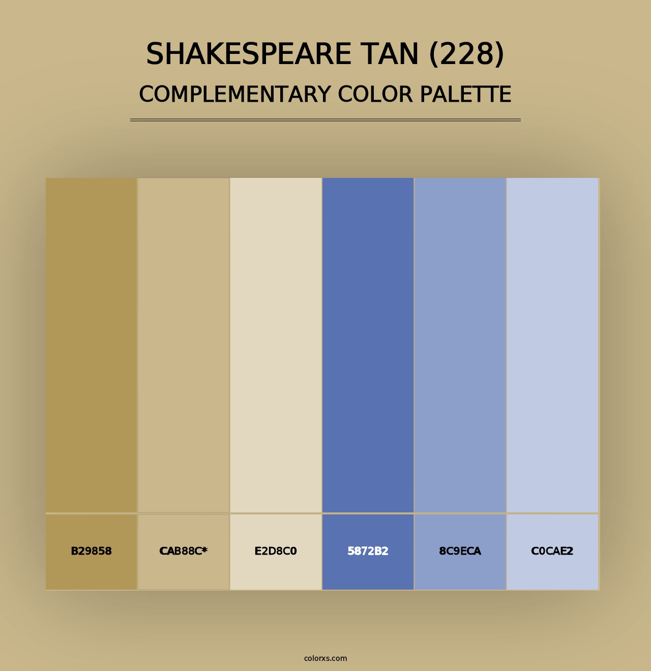 Shakespeare Tan (228) - Complementary Color Palette