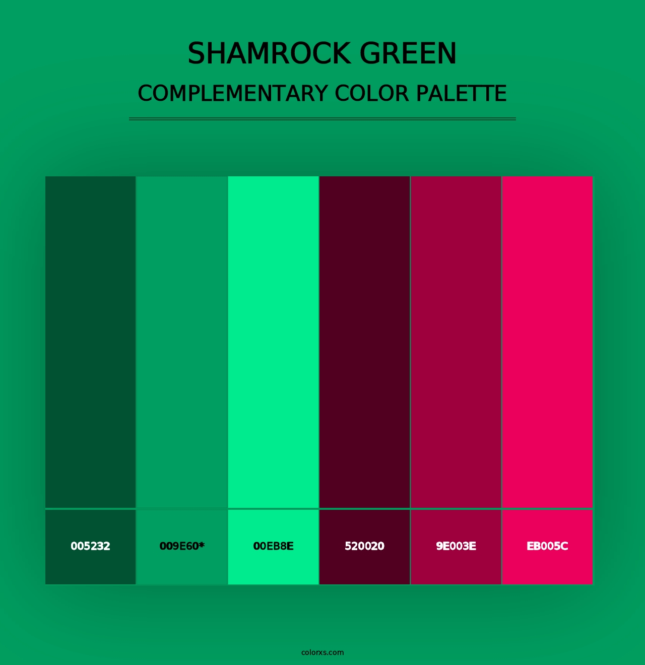 Shamrock Green - Complementary Color Palette