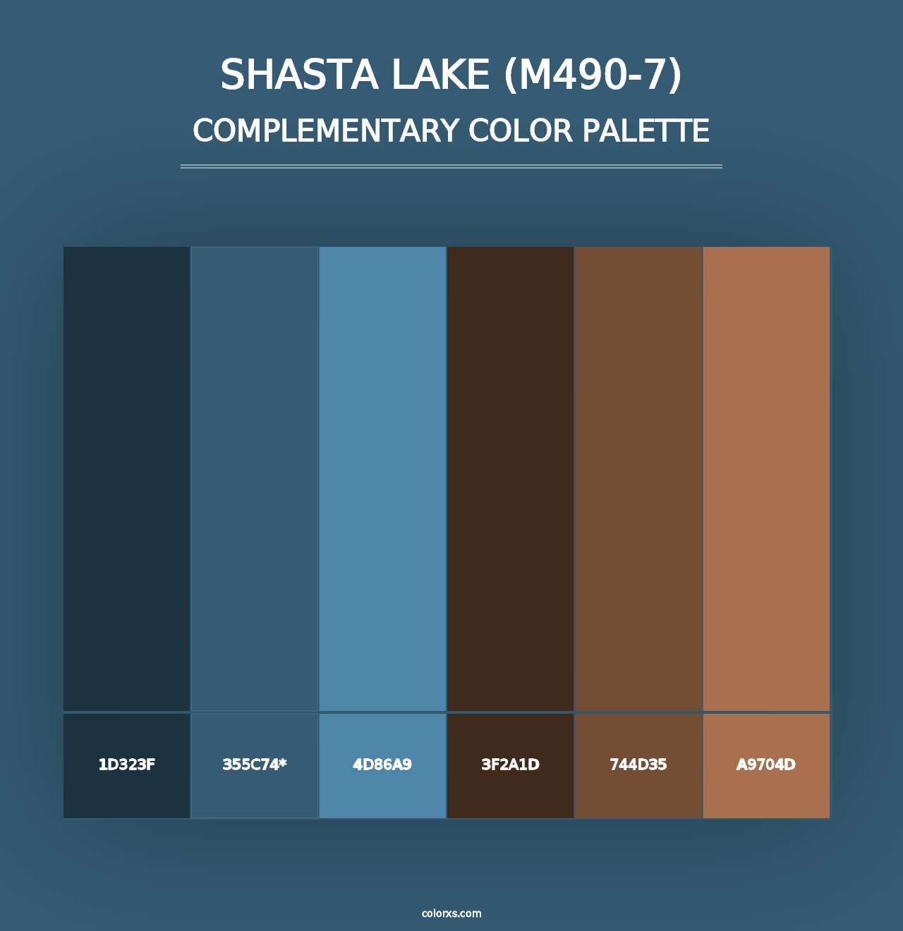 Shasta Lake (M490-7) - Complementary Color Palette