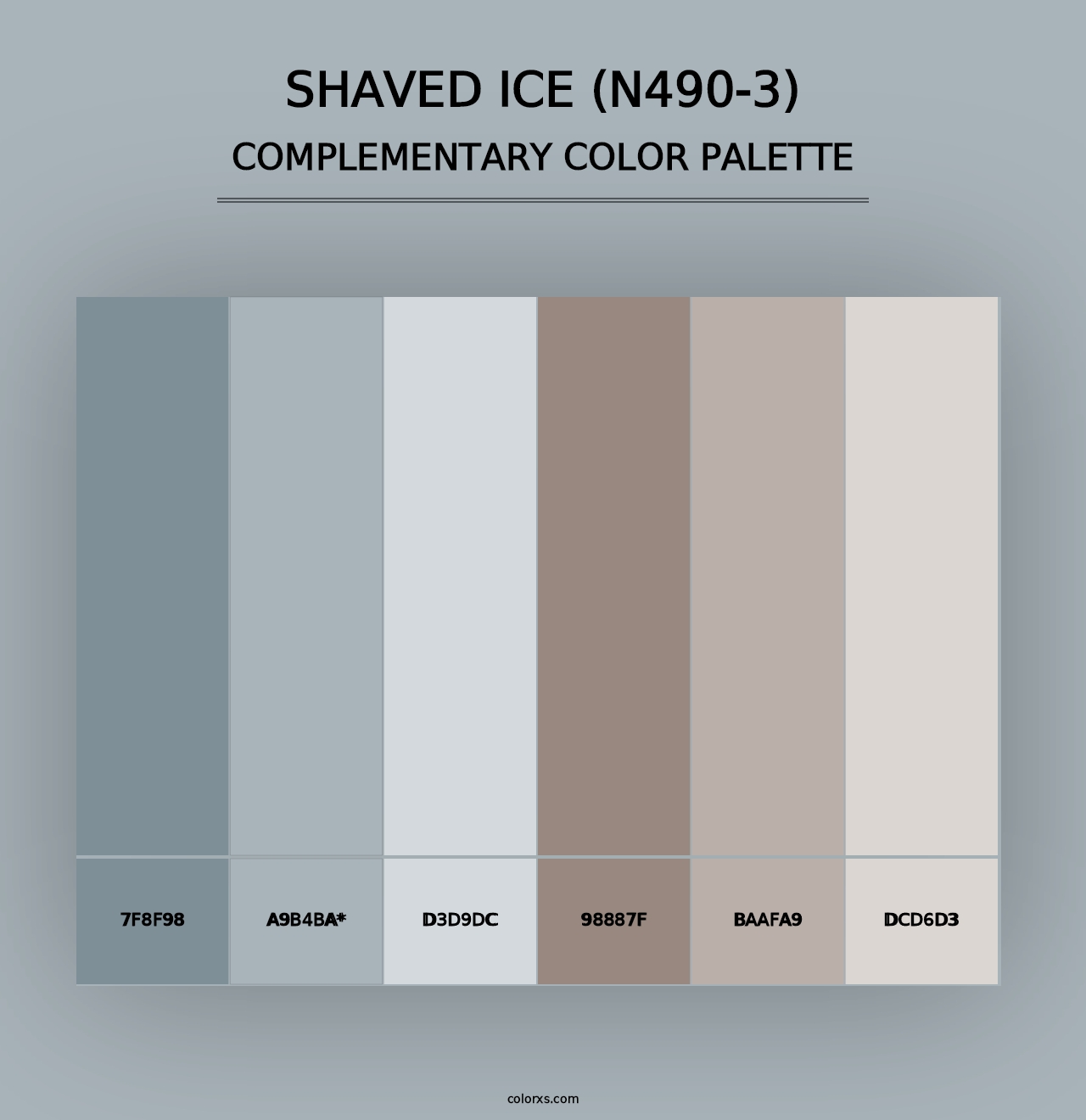 Shaved Ice (N490-3) - Complementary Color Palette