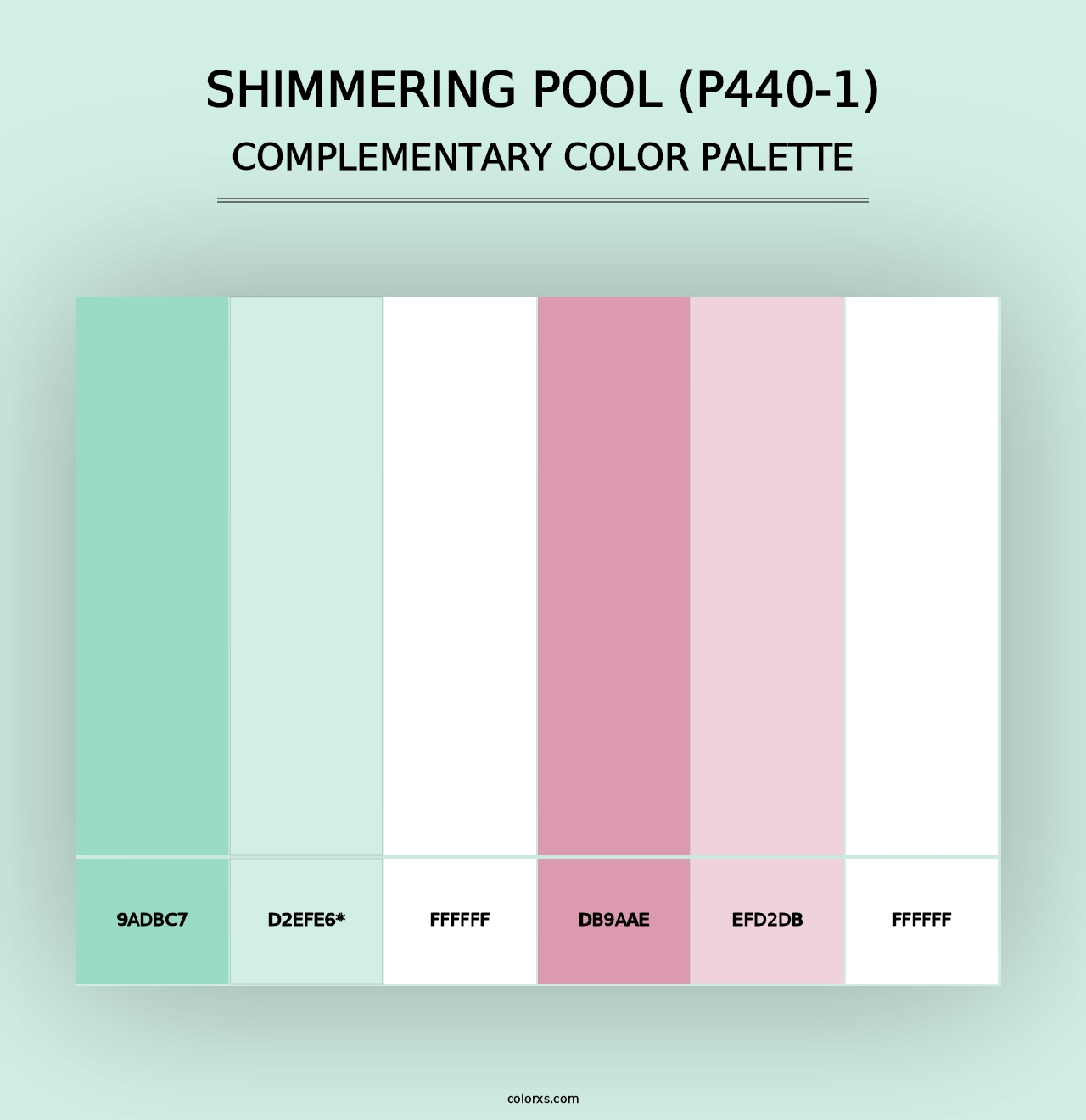 Shimmering Pool (P440-1) - Complementary Color Palette