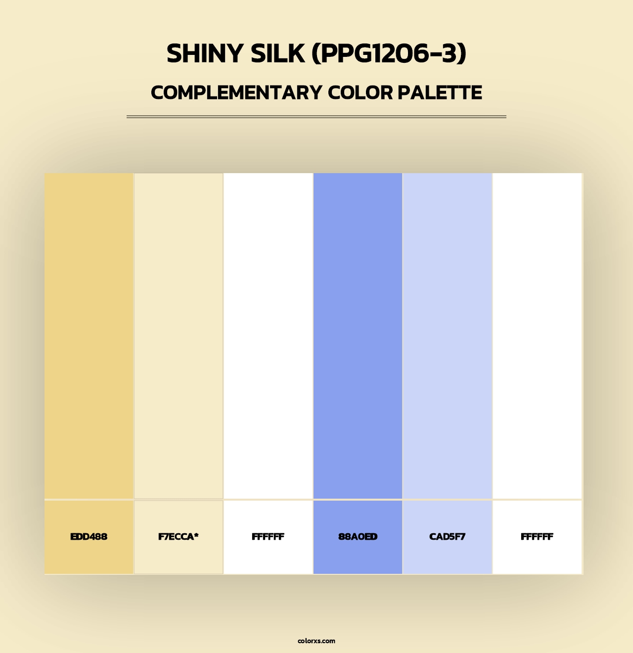 Shiny Silk (PPG1206-3) - Complementary Color Palette