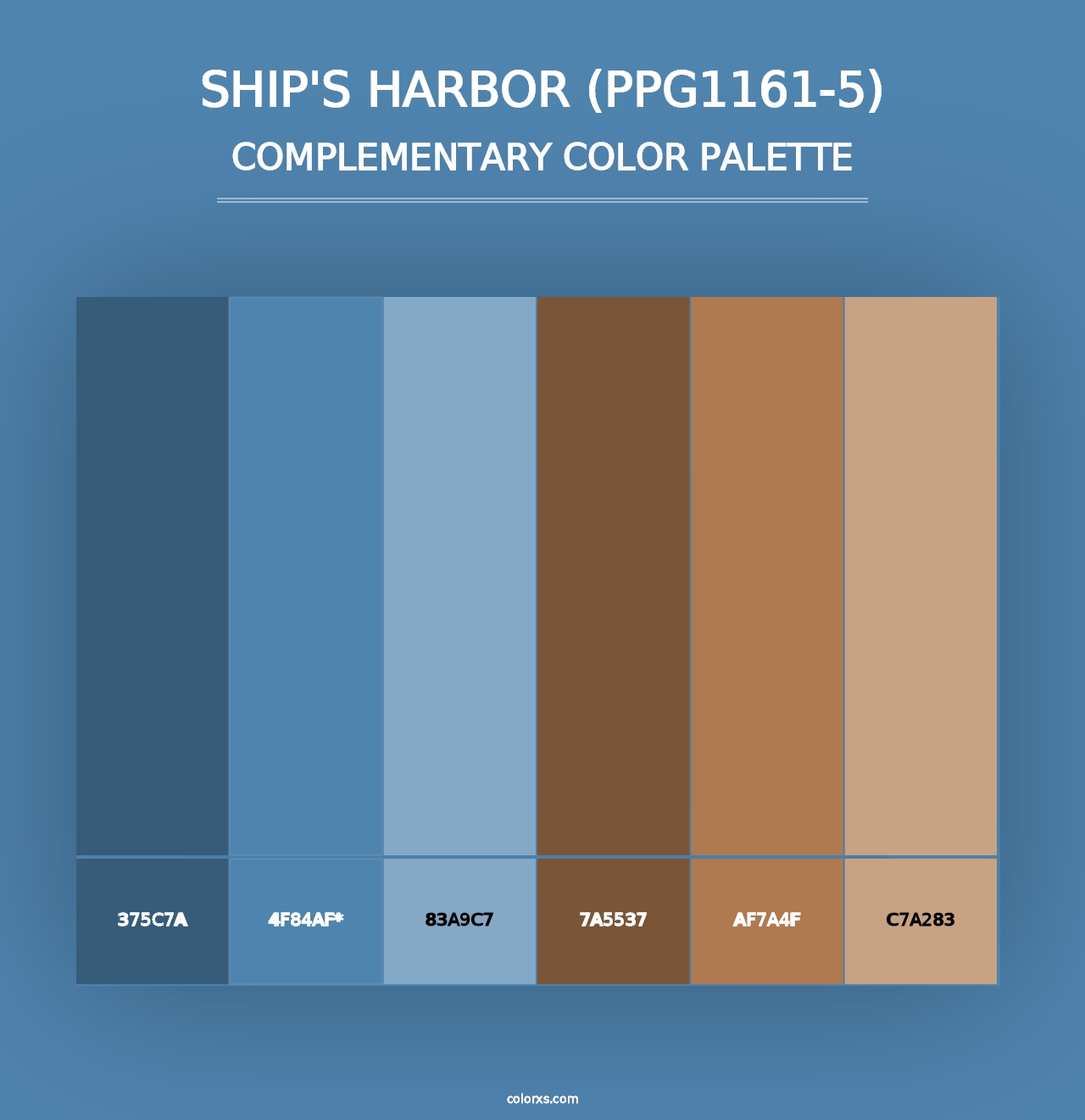 Ship's Harbor (PPG1161-5) - Complementary Color Palette