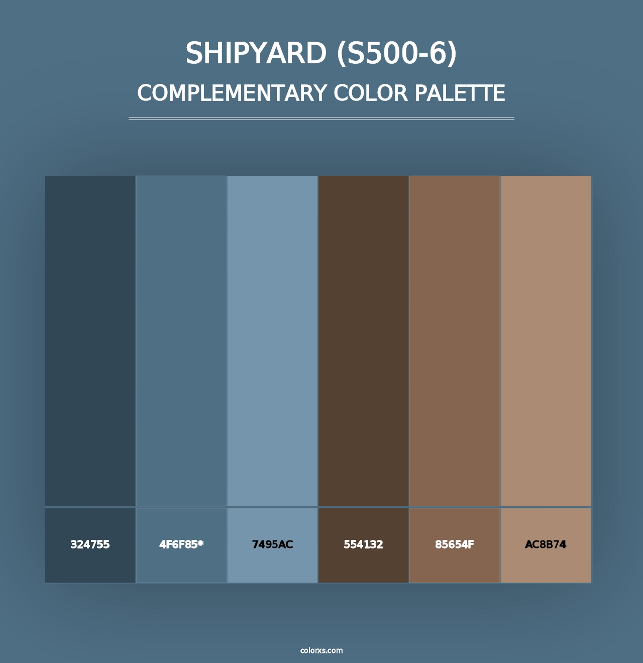 Shipyard (S500-6) - Complementary Color Palette