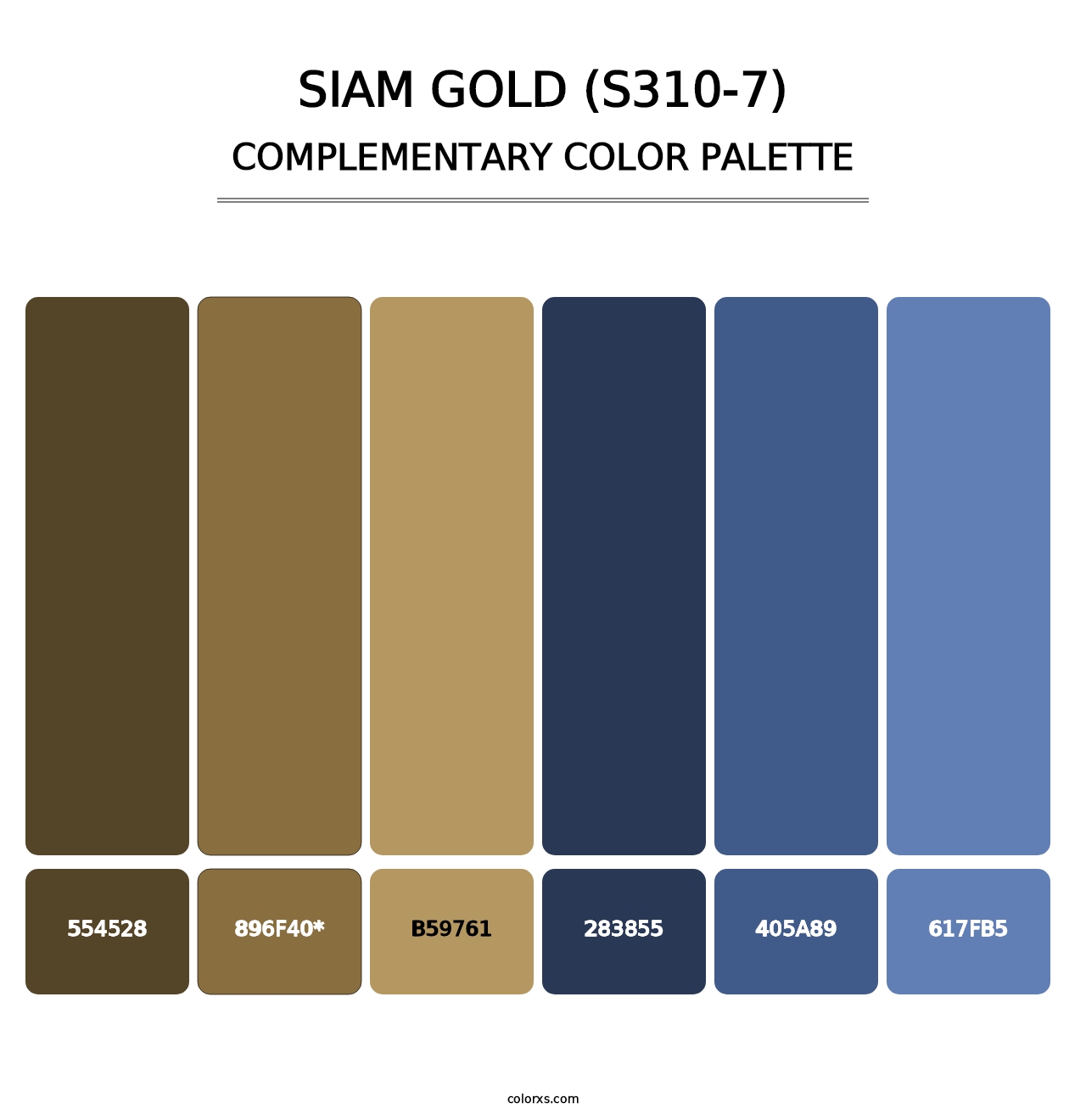 Siam Gold (S310-7) - Complementary Color Palette