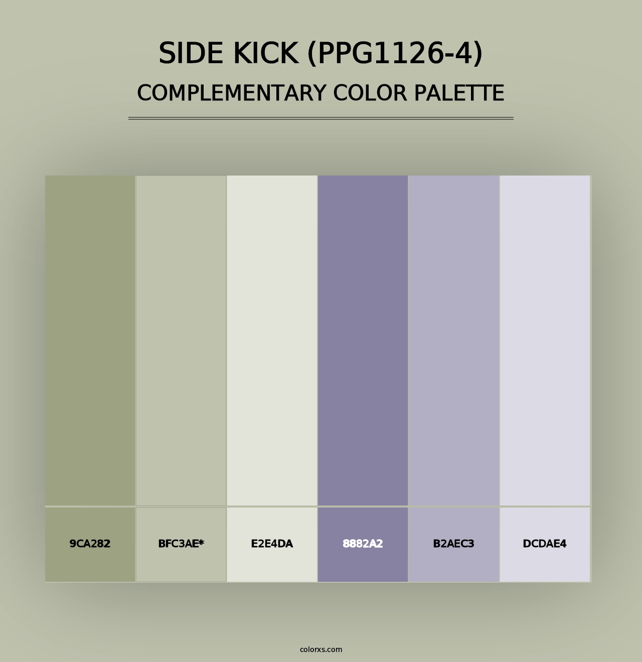 Side Kick (PPG1126-4) - Complementary Color Palette