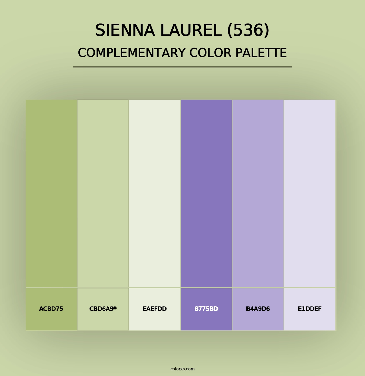 Sienna Laurel (536) - Complementary Color Palette