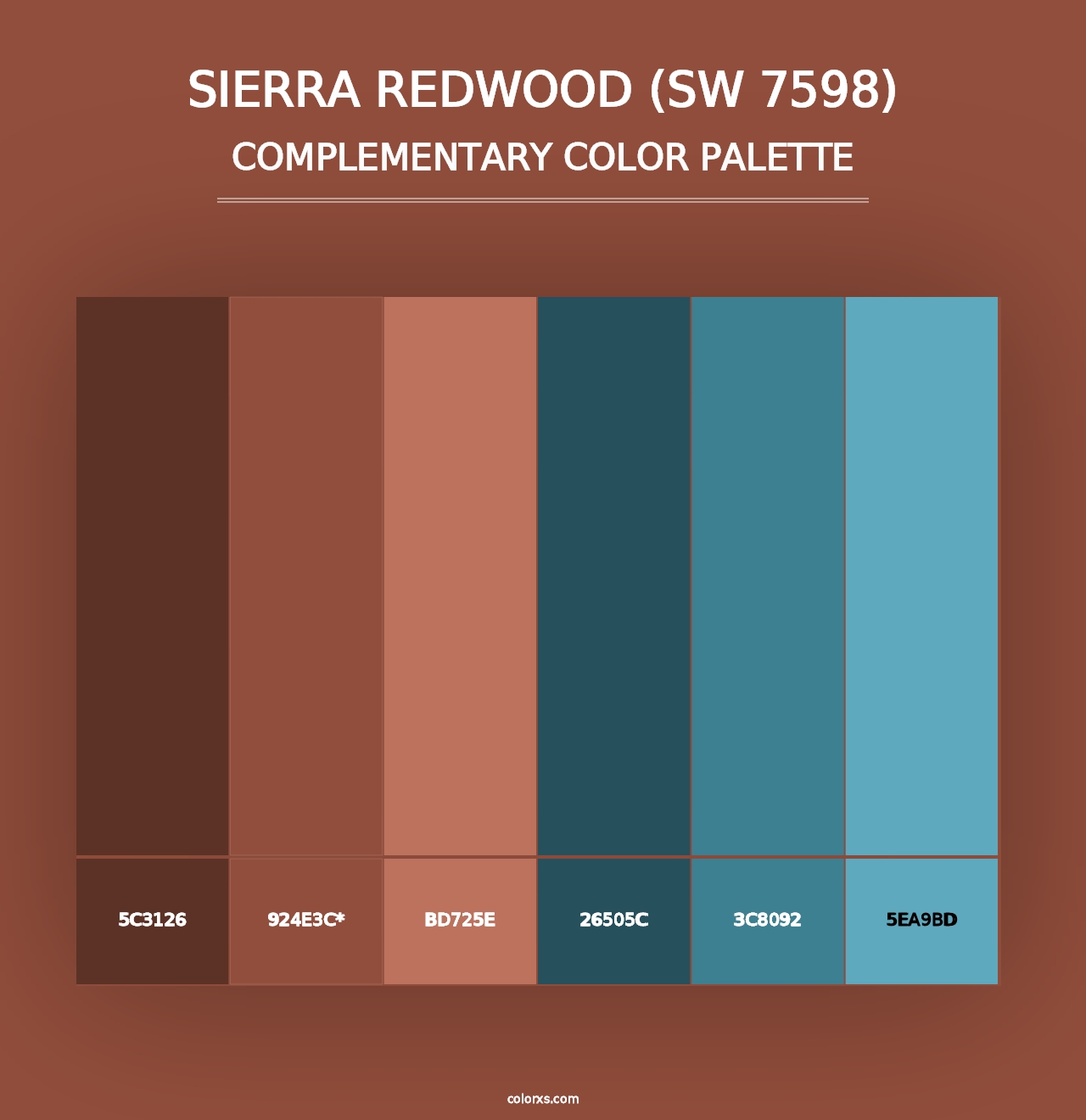 Sierra Redwood (SW 7598) - Complementary Color Palette