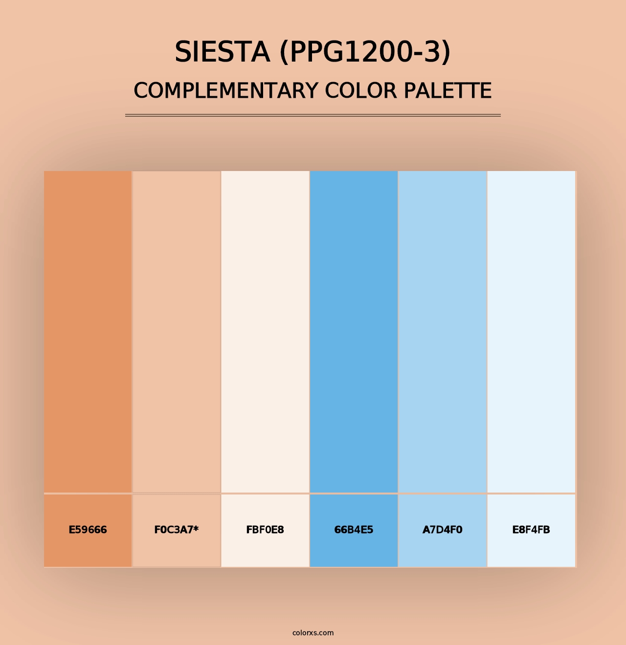 Siesta (PPG1200-3) - Complementary Color Palette