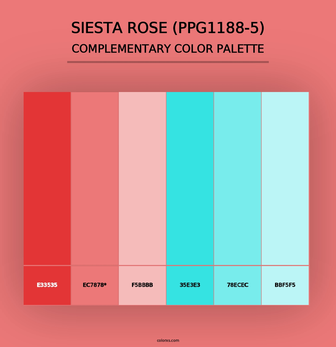 Siesta Rose (PPG1188-5) - Complementary Color Palette