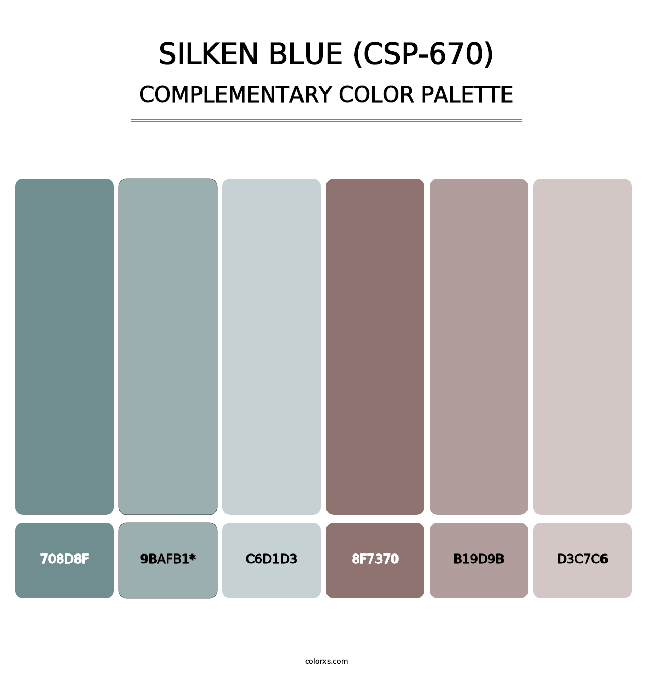 Silken Blue (CSP-670) - Complementary Color Palette