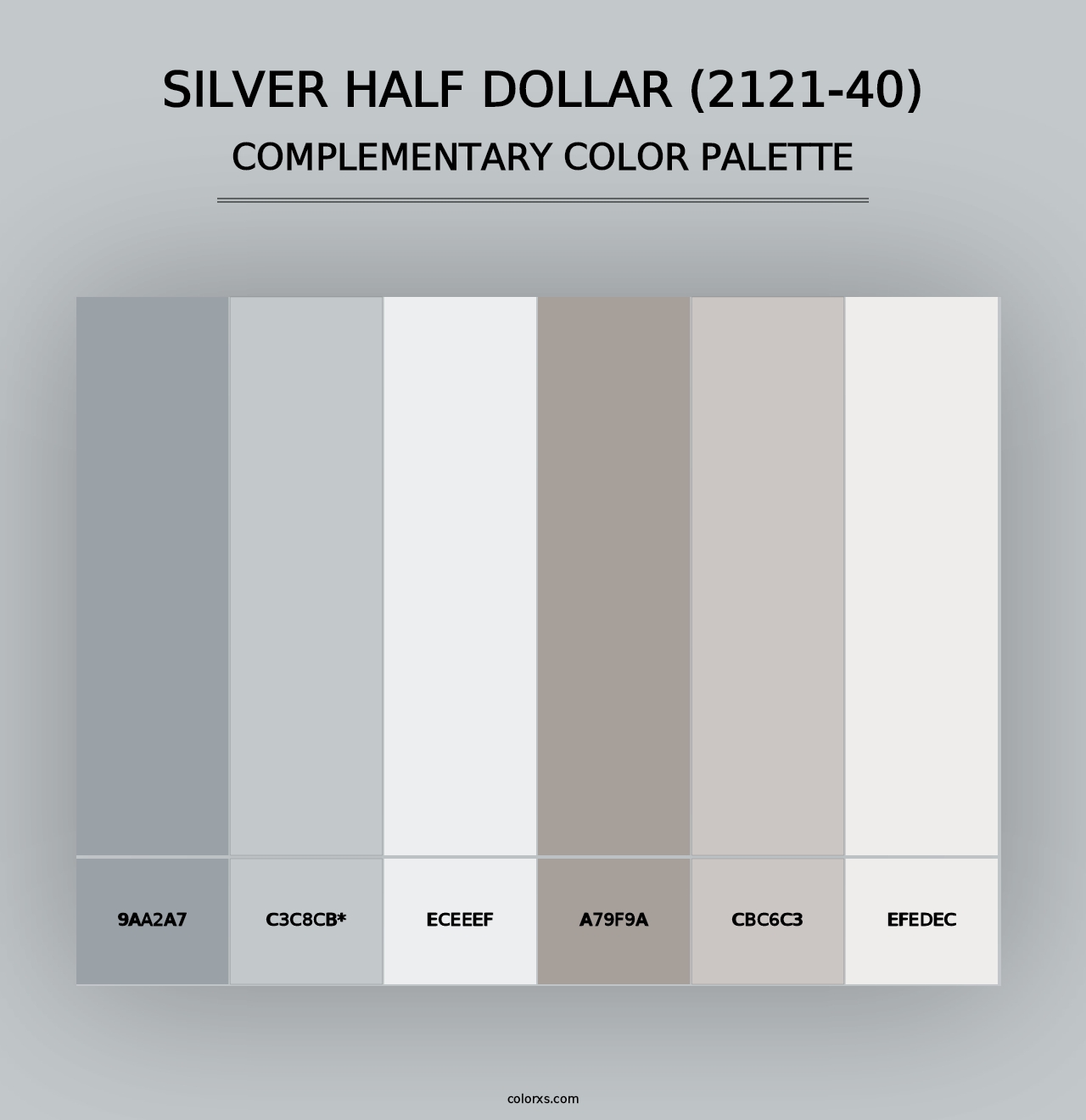 Silver Half Dollar (2121-40) - Complementary Color Palette