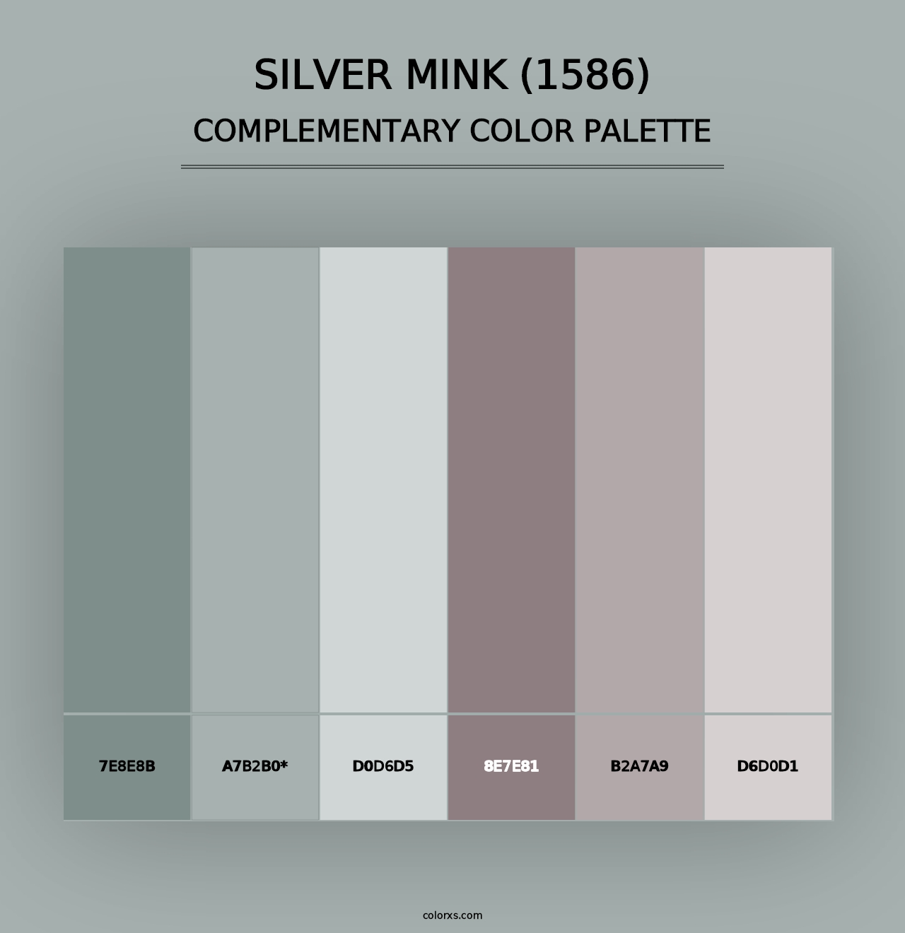 Silver Mink (1586) - Complementary Color Palette