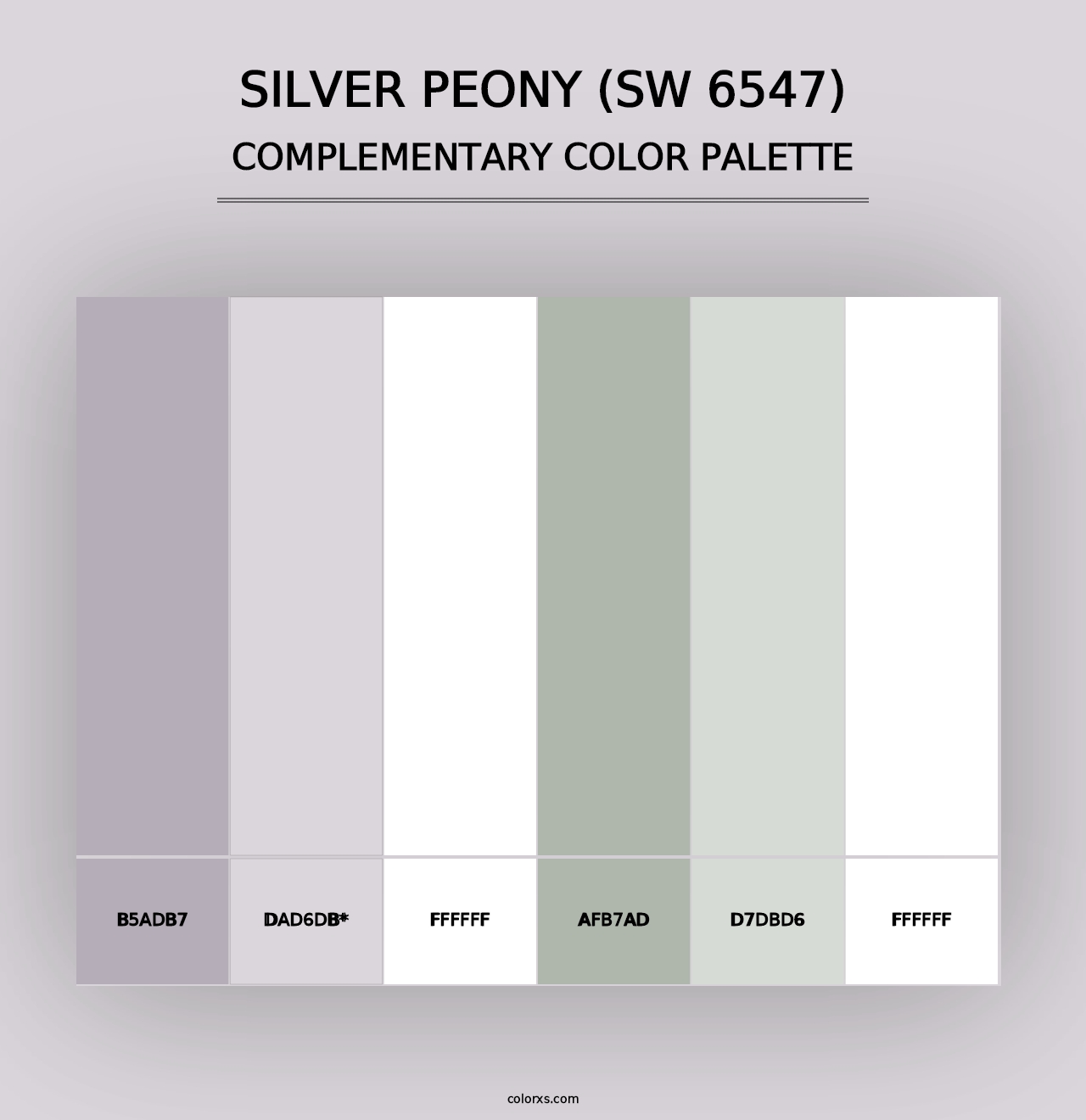 Silver Peony (SW 6547) - Complementary Color Palette