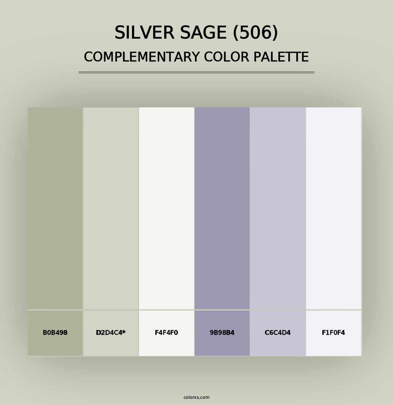 Silver Sage (506) - Complementary Color Palette