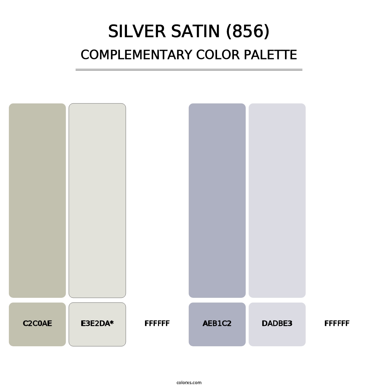 Silver Satin (856) - Complementary Color Palette