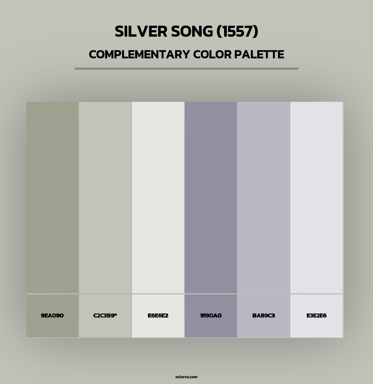 Silver Song (1557) - Complementary Color Palette