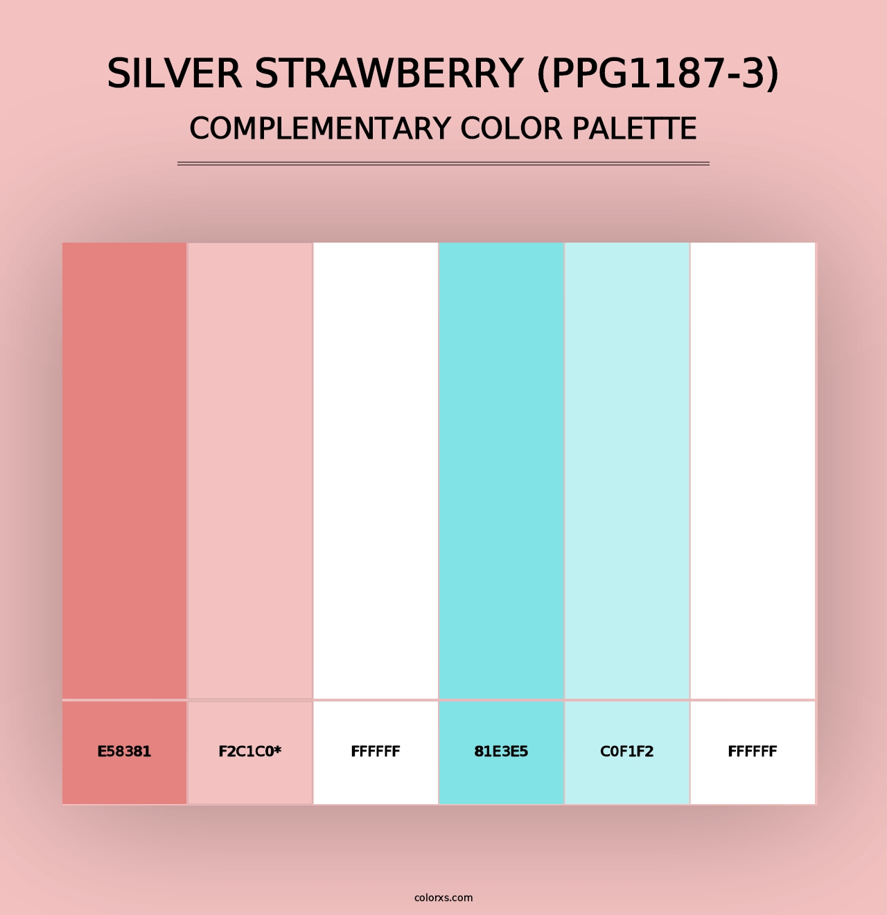 Silver Strawberry (PPG1187-3) - Complementary Color Palette