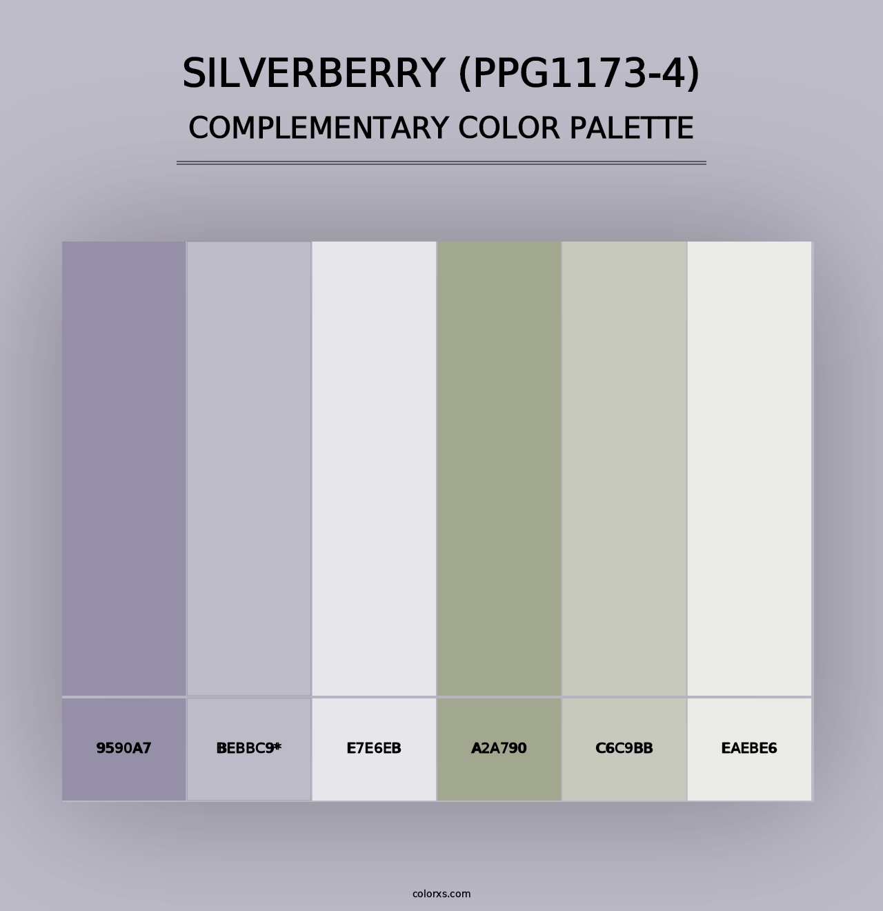 Silverberry (PPG1173-4) - Complementary Color Palette