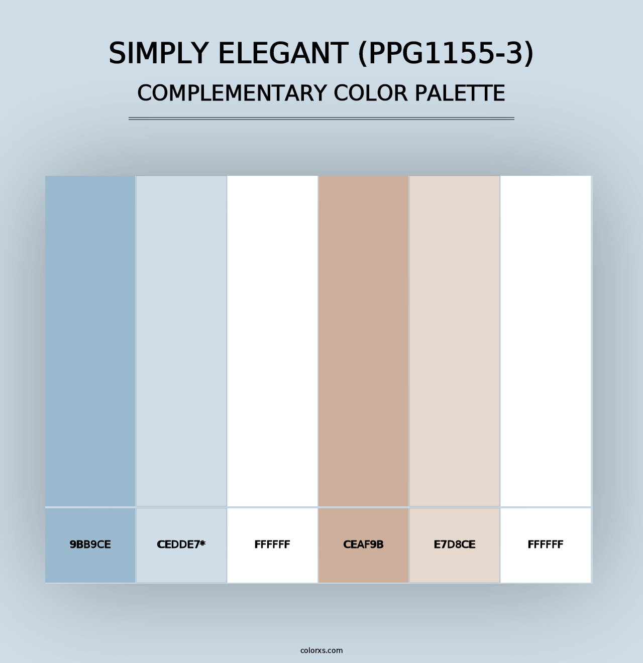 Simply Elegant (PPG1155-3) - Complementary Color Palette