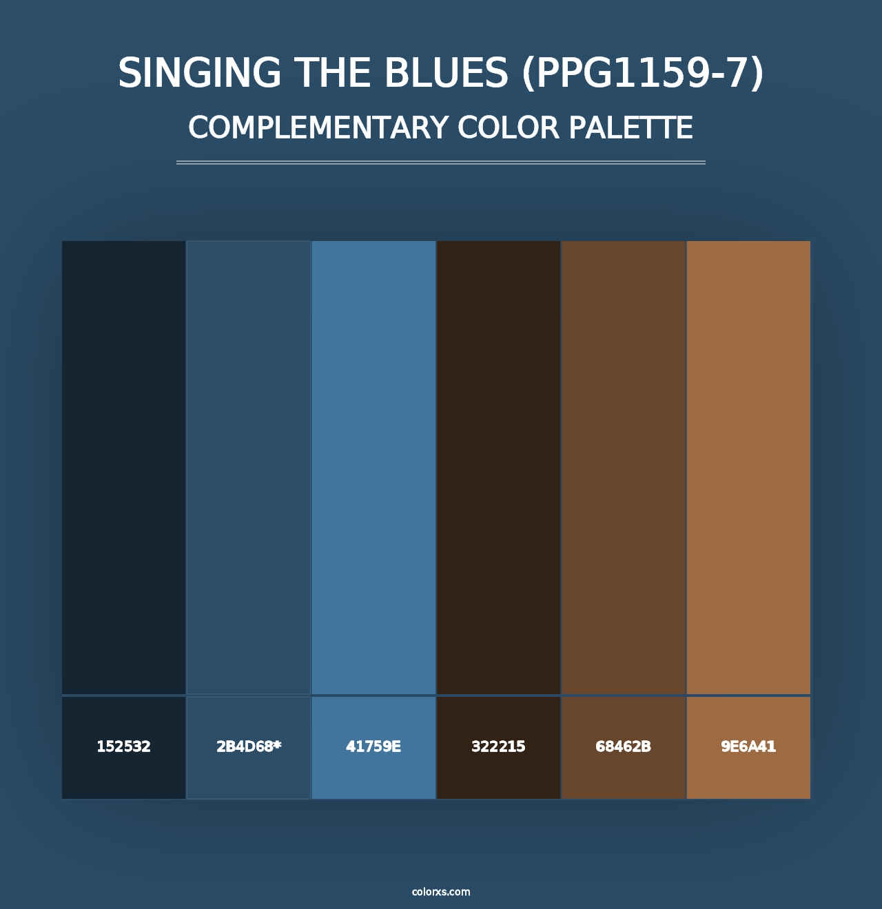 Singing The Blues (PPG1159-7) - Complementary Color Palette