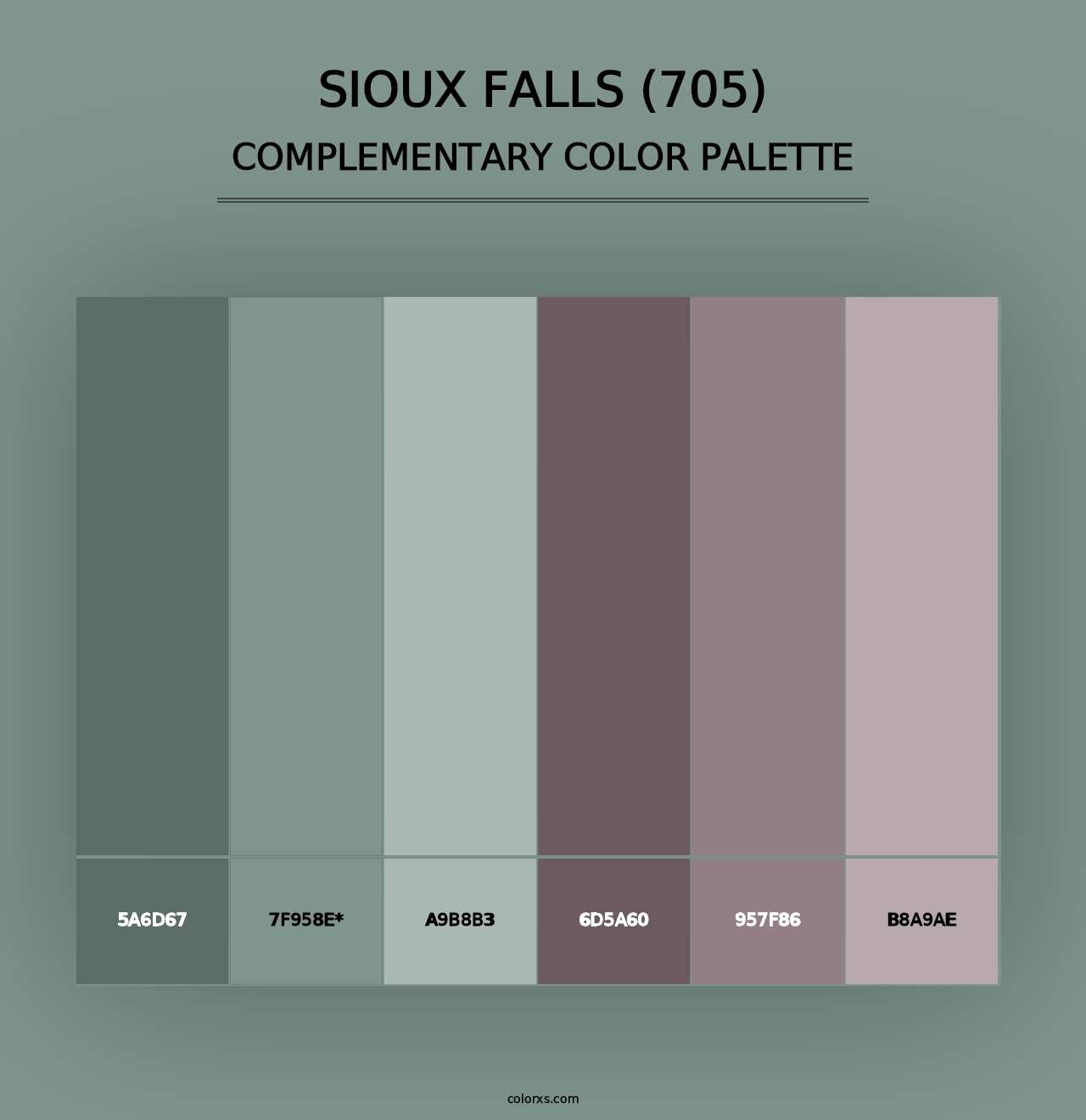 Sioux Falls (705) - Complementary Color Palette