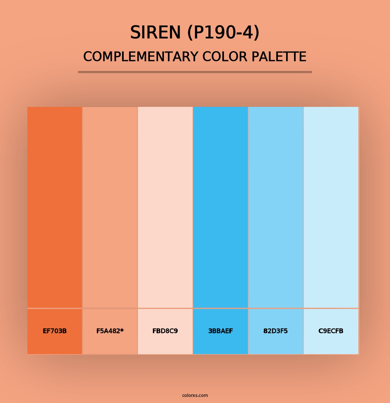 Siren (P190-4) - Complementary Color Palette