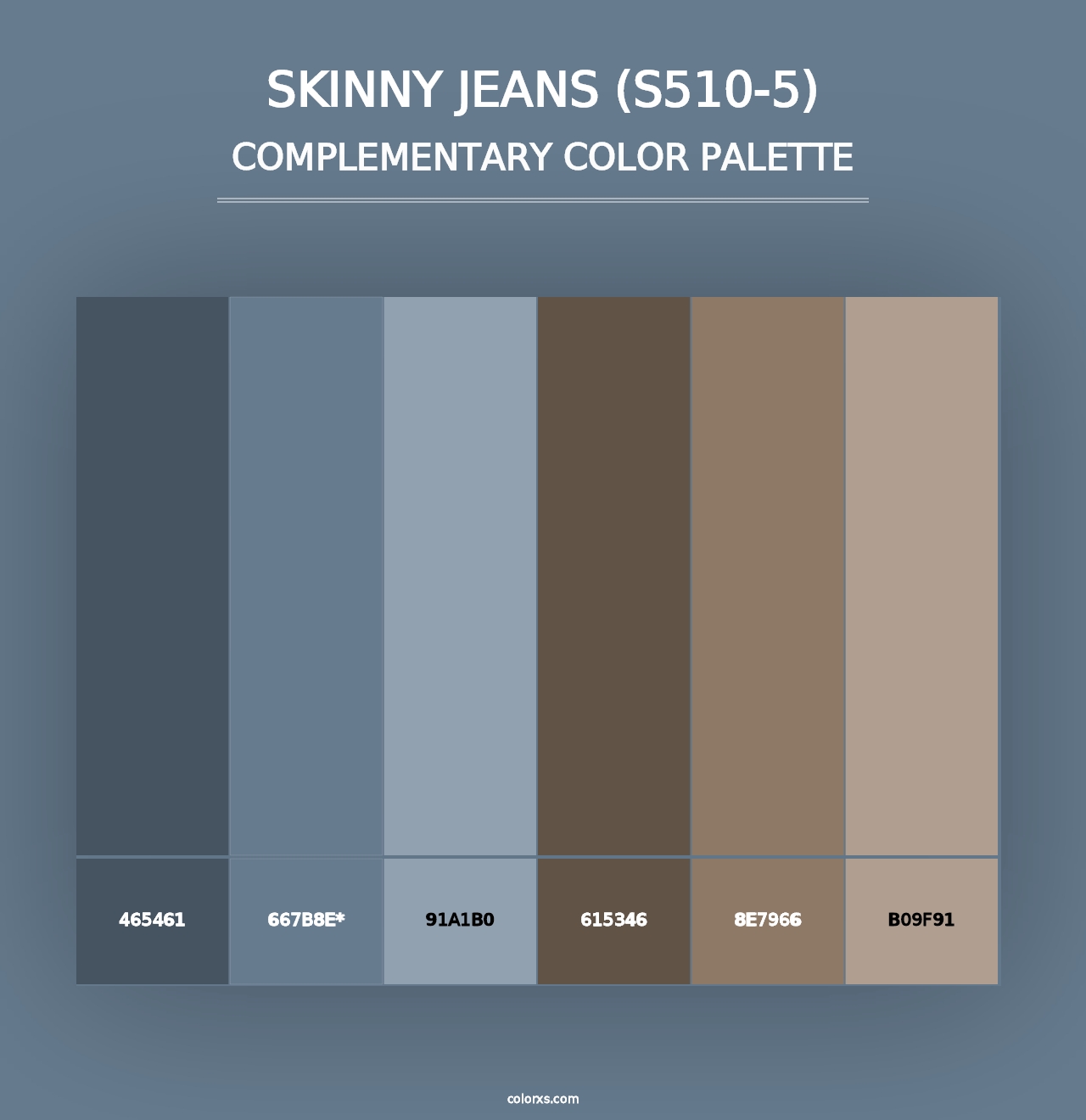 Skinny Jeans (S510-5) - Complementary Color Palette