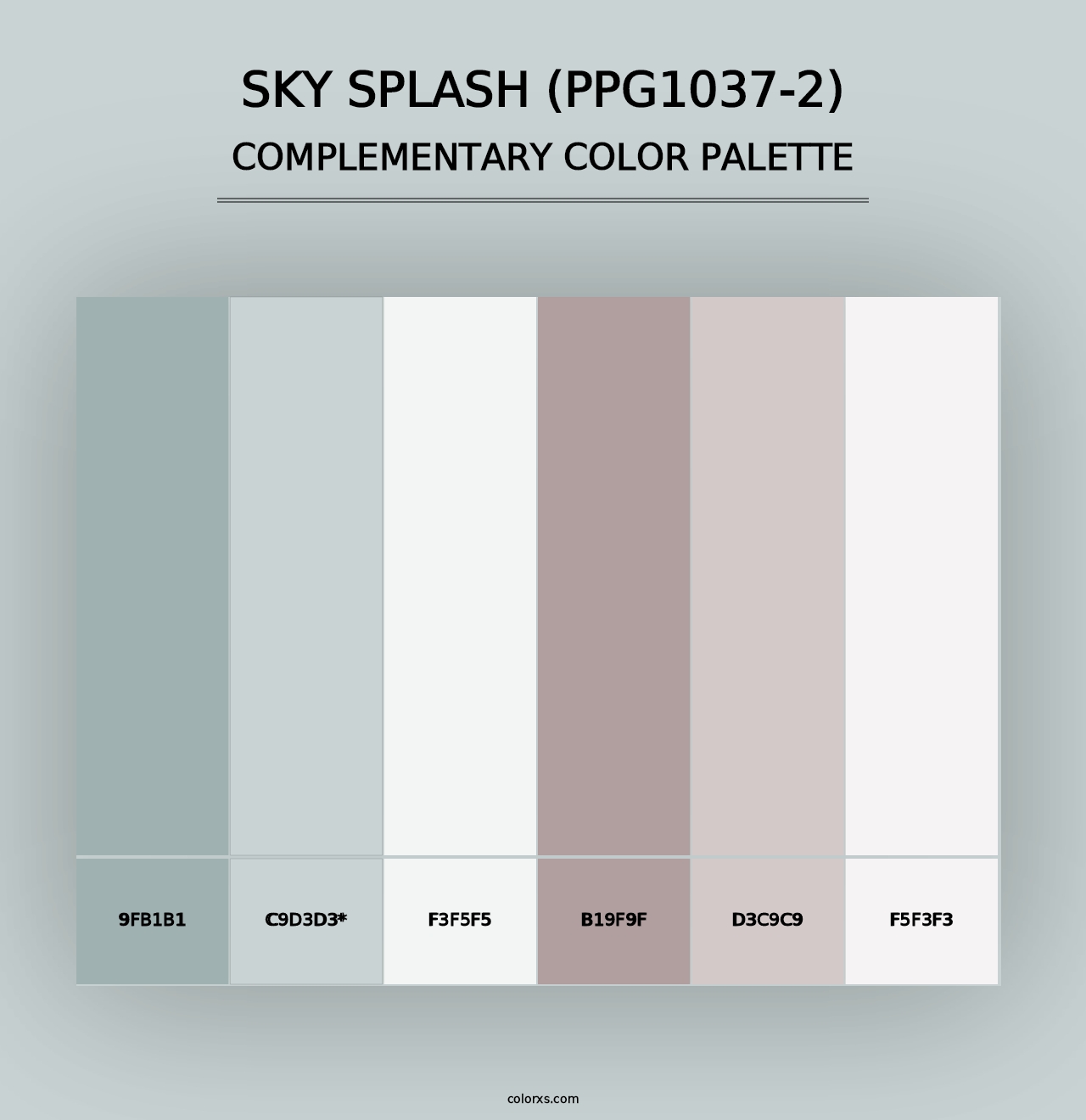 Sky Splash (PPG1037-2) - Complementary Color Palette